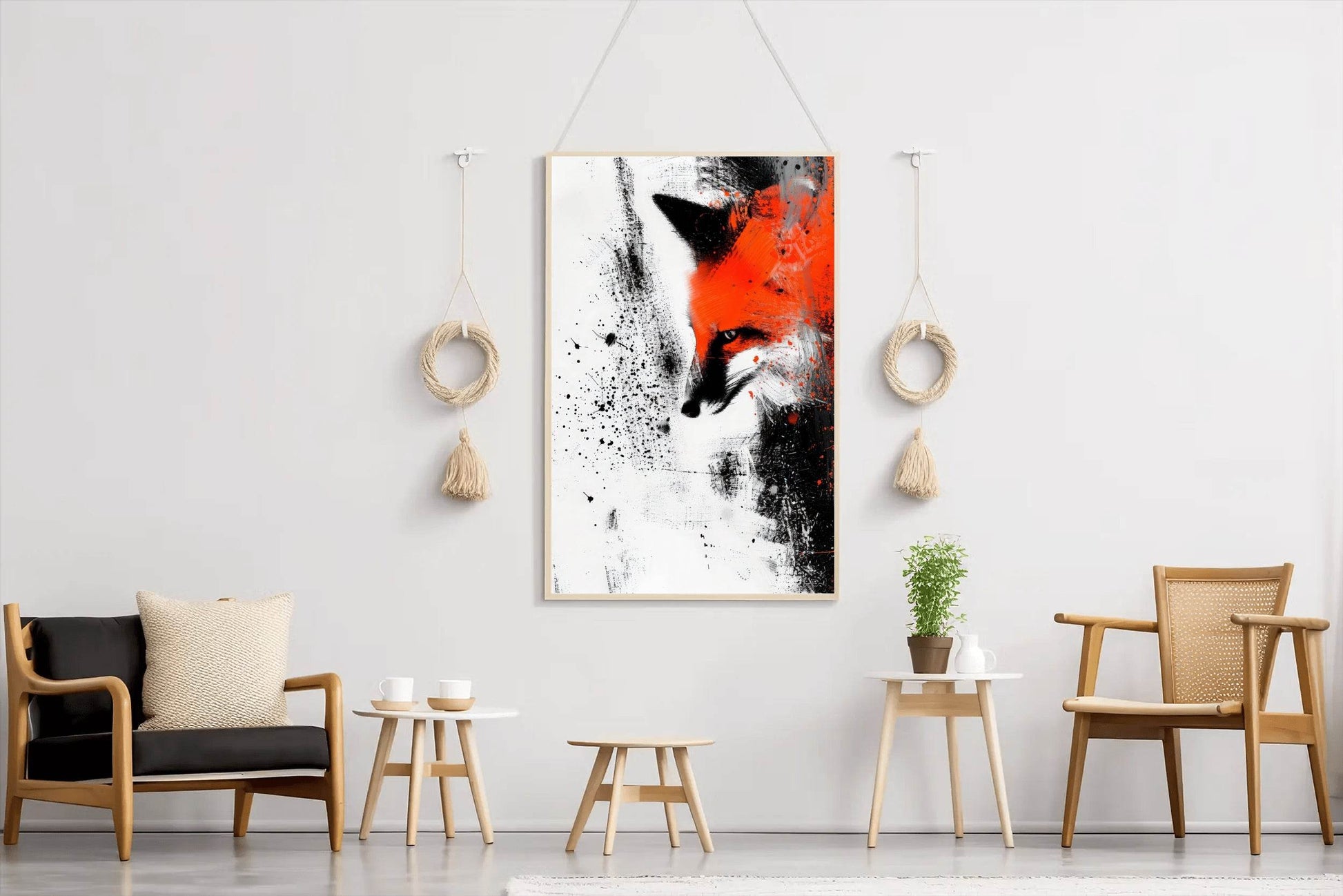 Fox Oil Painting Wall Art - beink online art store