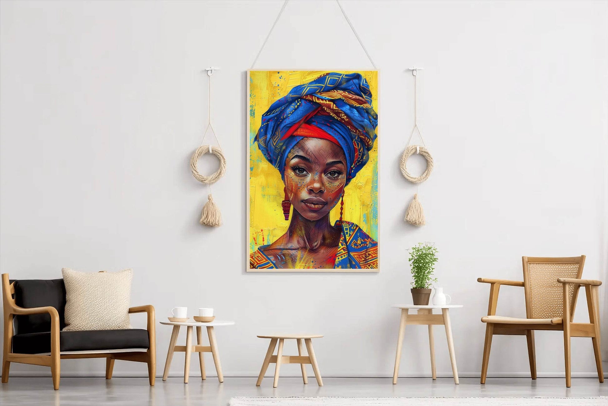 Vibrant Head Wrap Wall Art - beink online art store