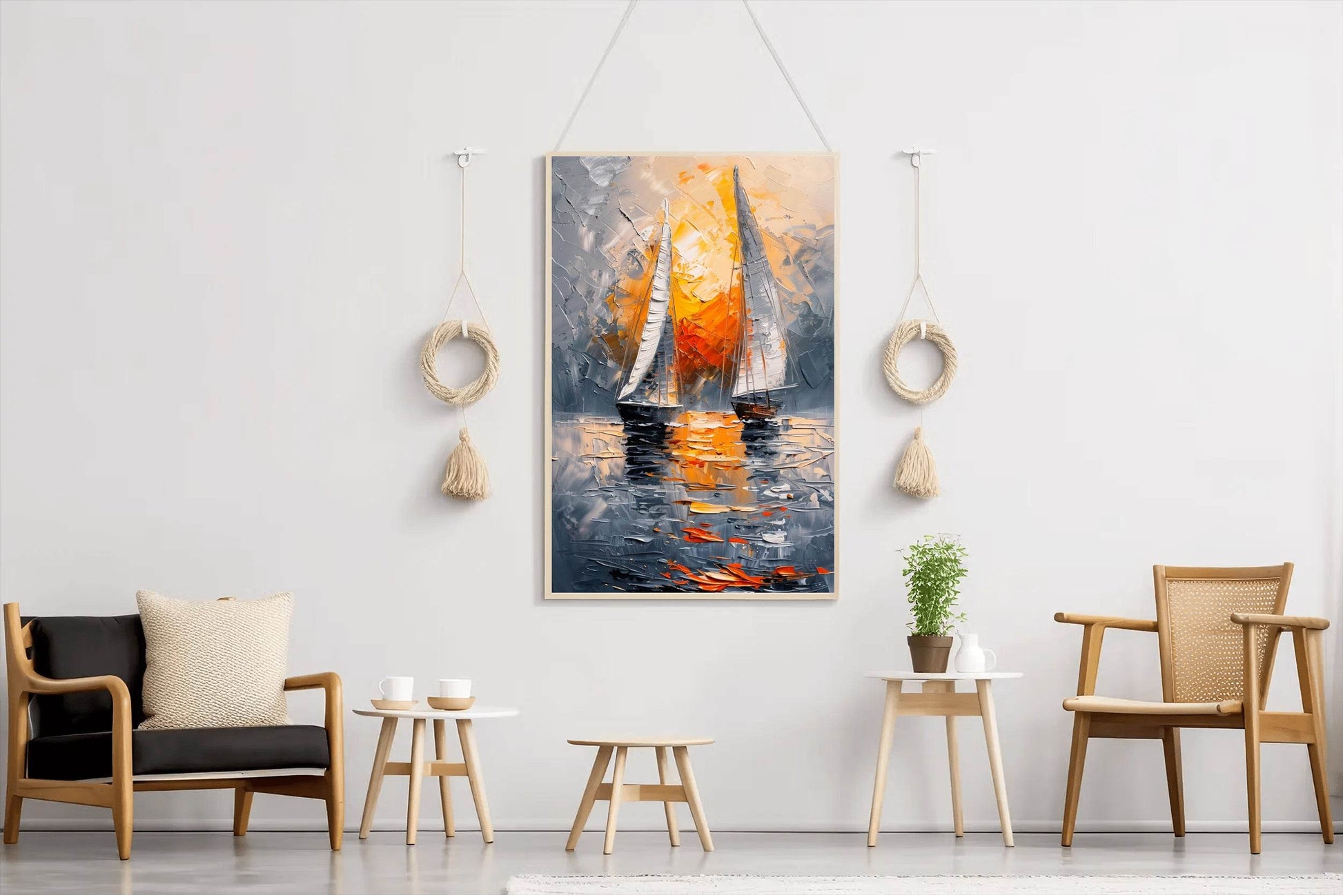 Oil Painting of Yacht Wall Art - beink online art store
