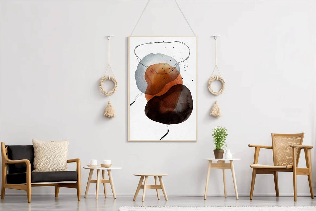 Boho Water Paint Abstract Wall Art - beink online art store