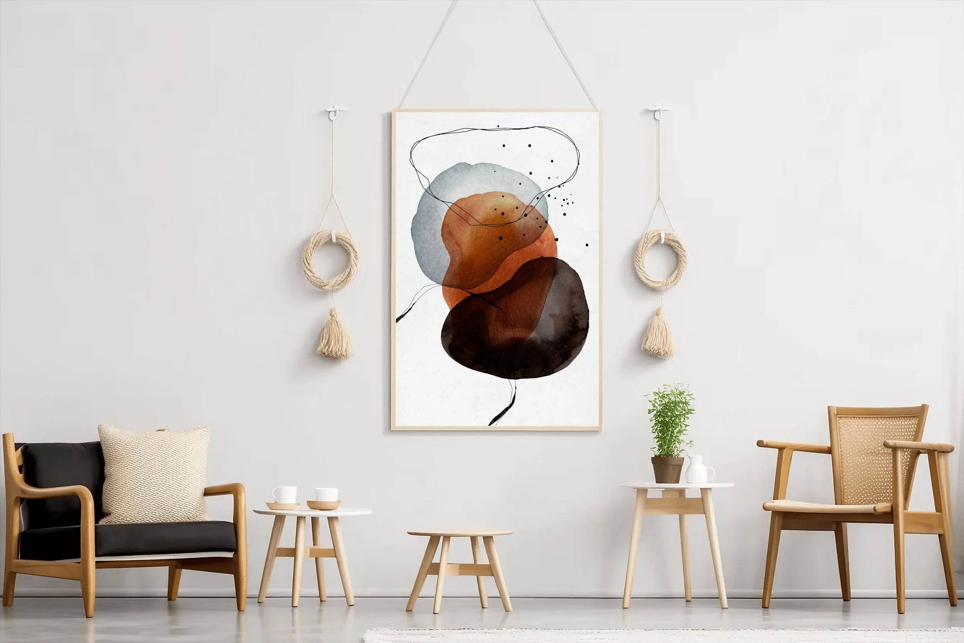 Boho Water Paint Abstract Wall Art - beink online art store