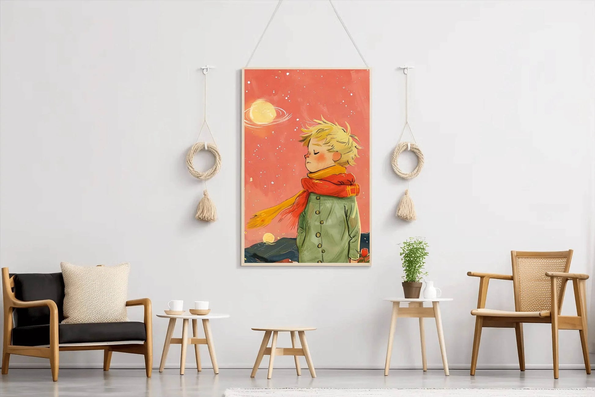 Illustration of Boy in Winter With Sunny Day - beink online art store
