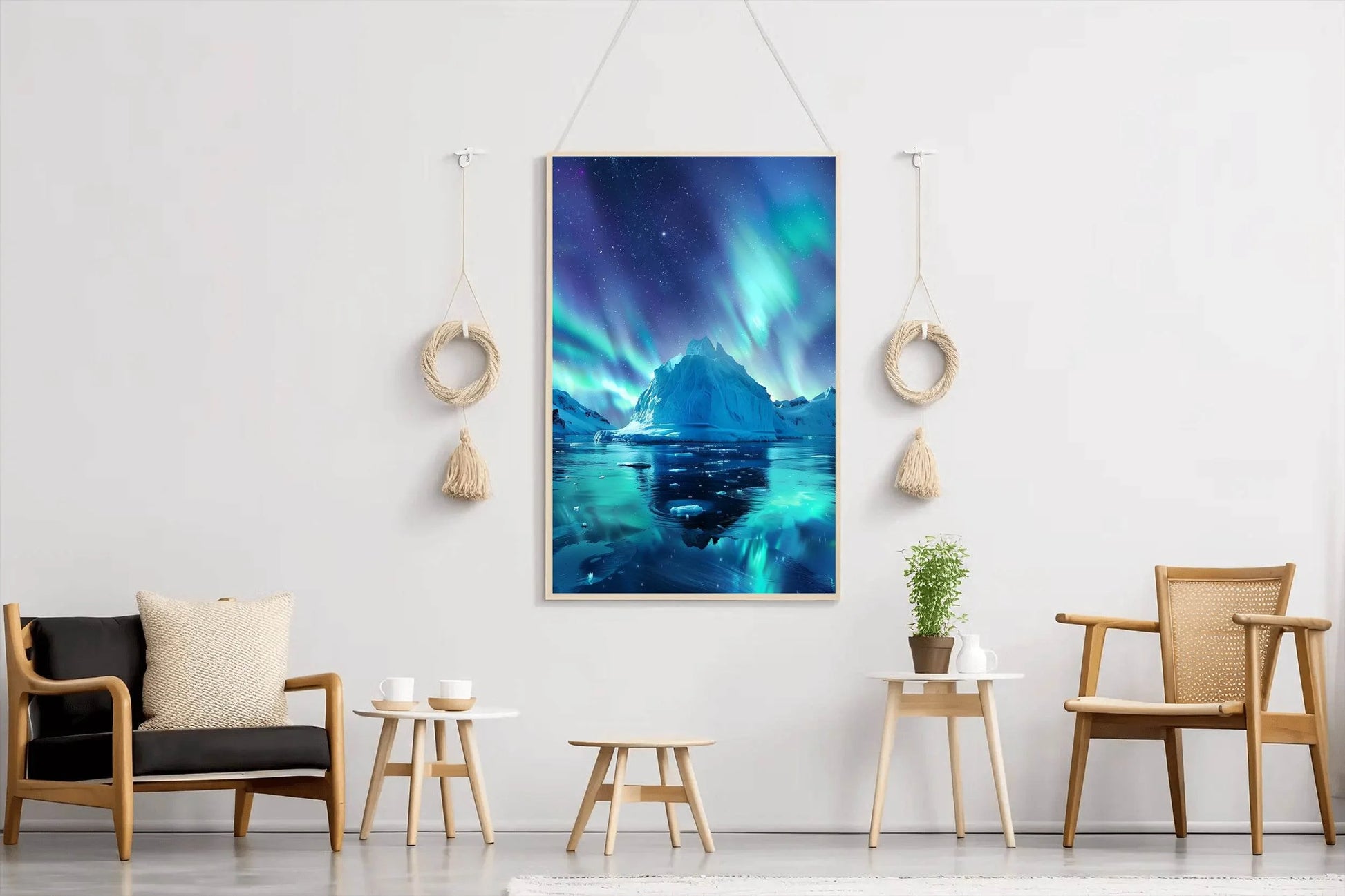 Breathtaking Northern lights in a Polar landscape Wall Art - beink online art store