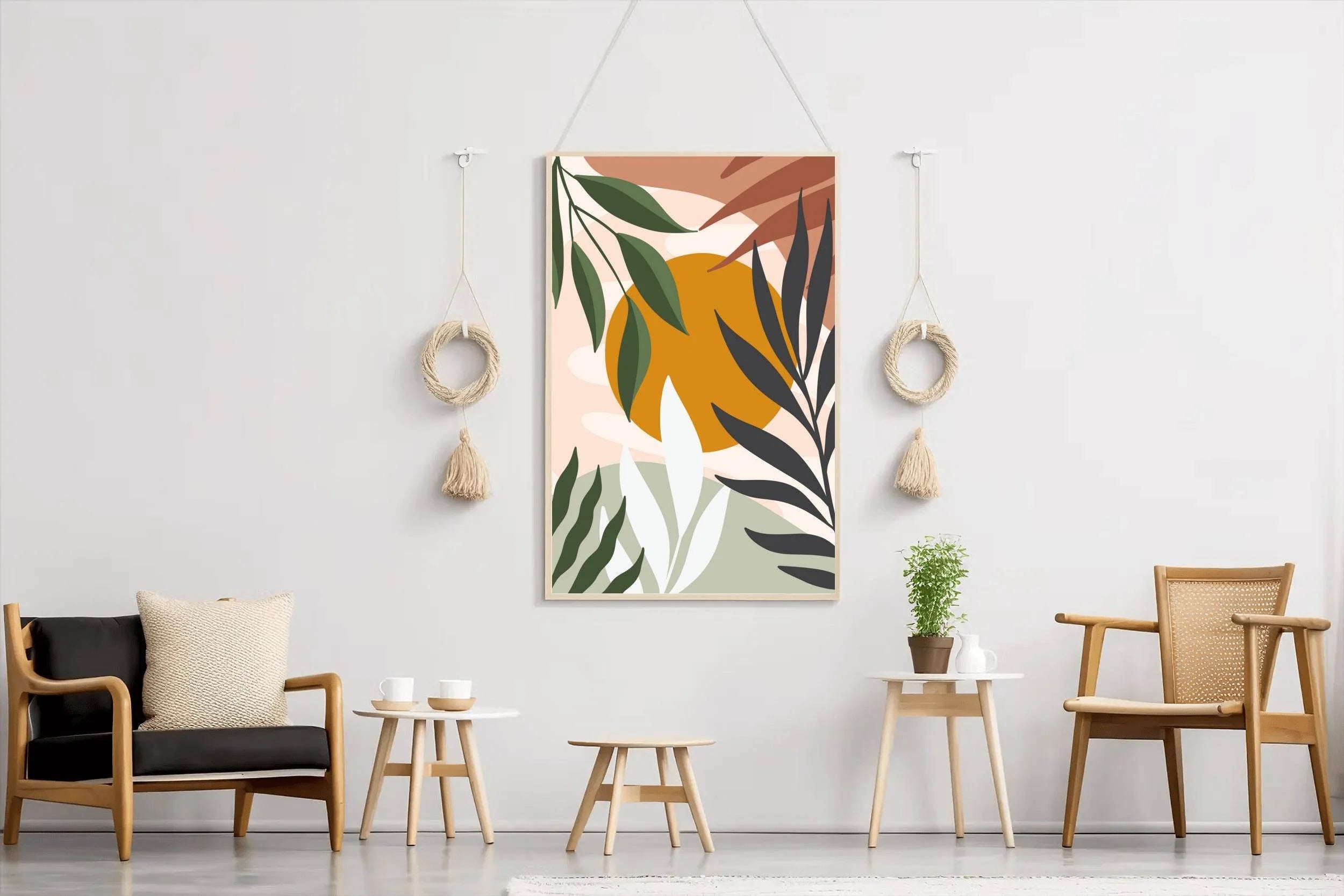 Tropical Leaves with Lush Foliage ArtWork - beink online art store