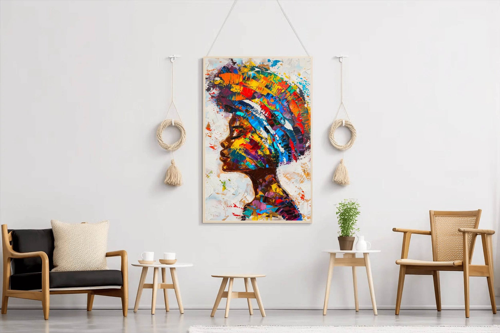African Woman Portrait Wall Art - beink online art store
