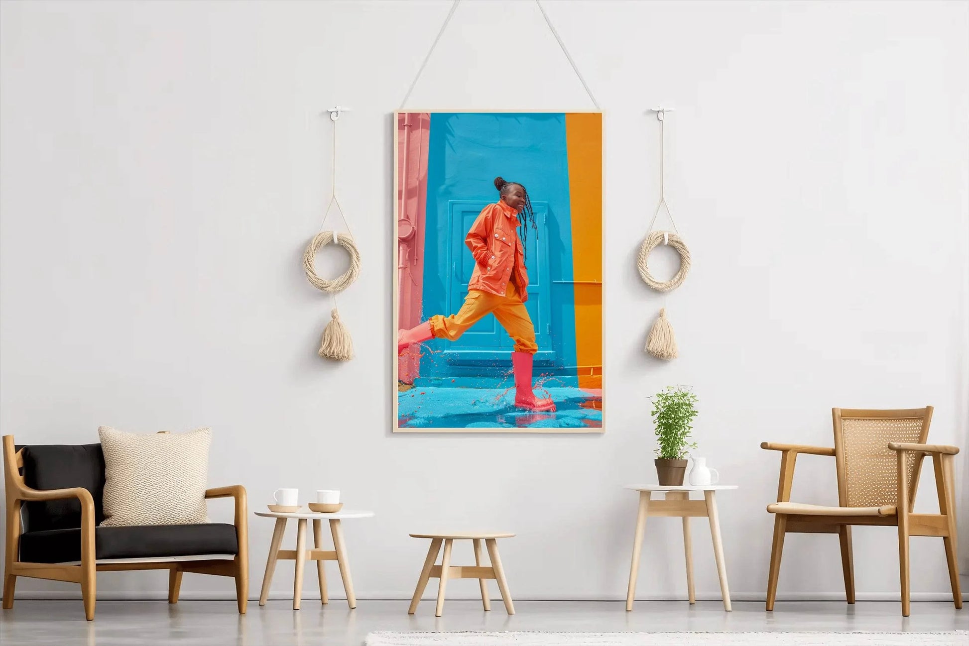 Orange Women Marley Jacket Wall Art - beink online art store