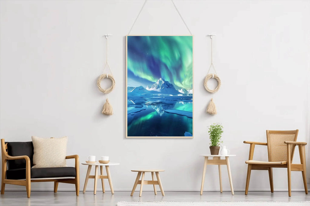 Arctic Aurora Reflection Wall Art - beink online art store