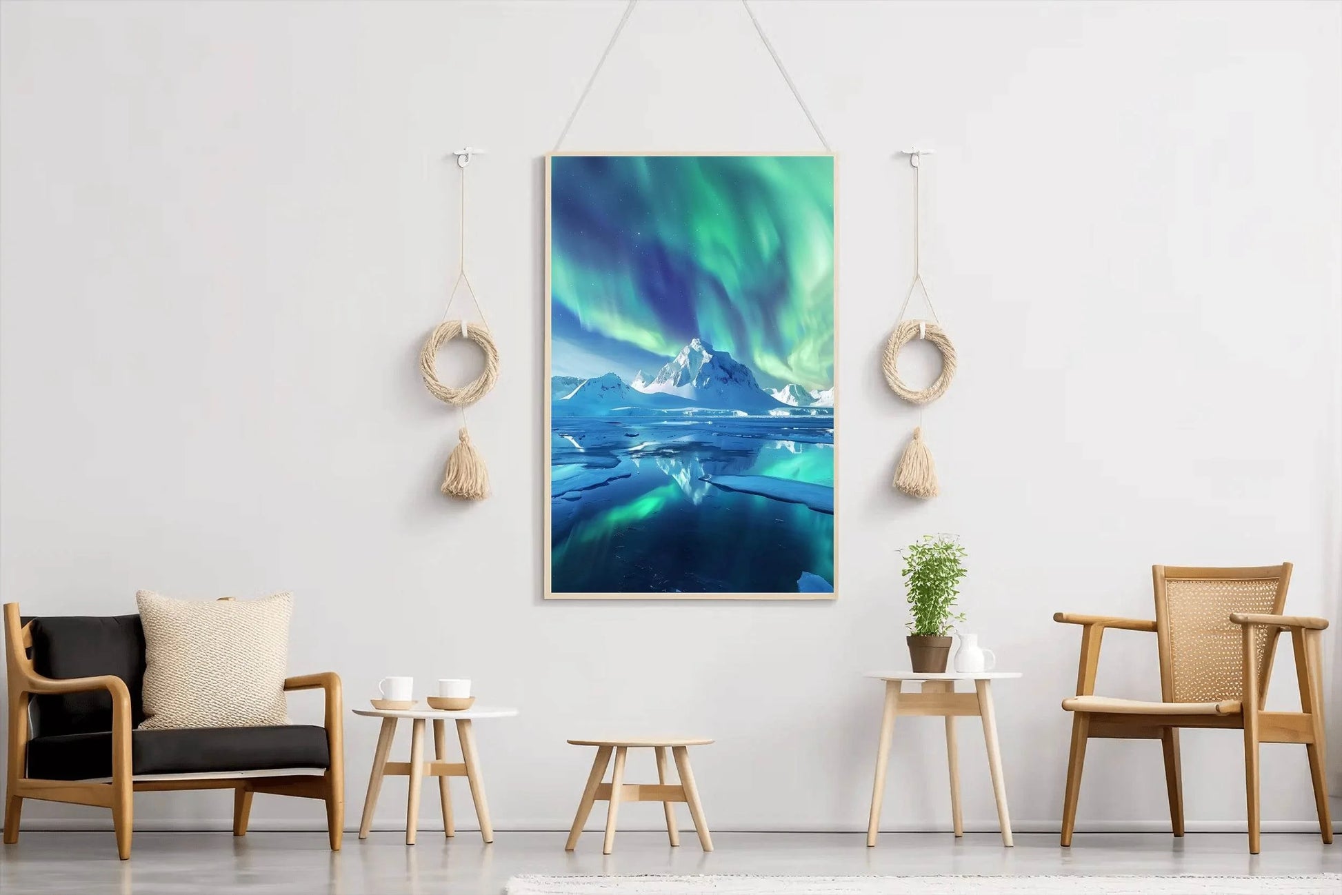 Arctic Aurora Reflection Wall Art - beink online art store