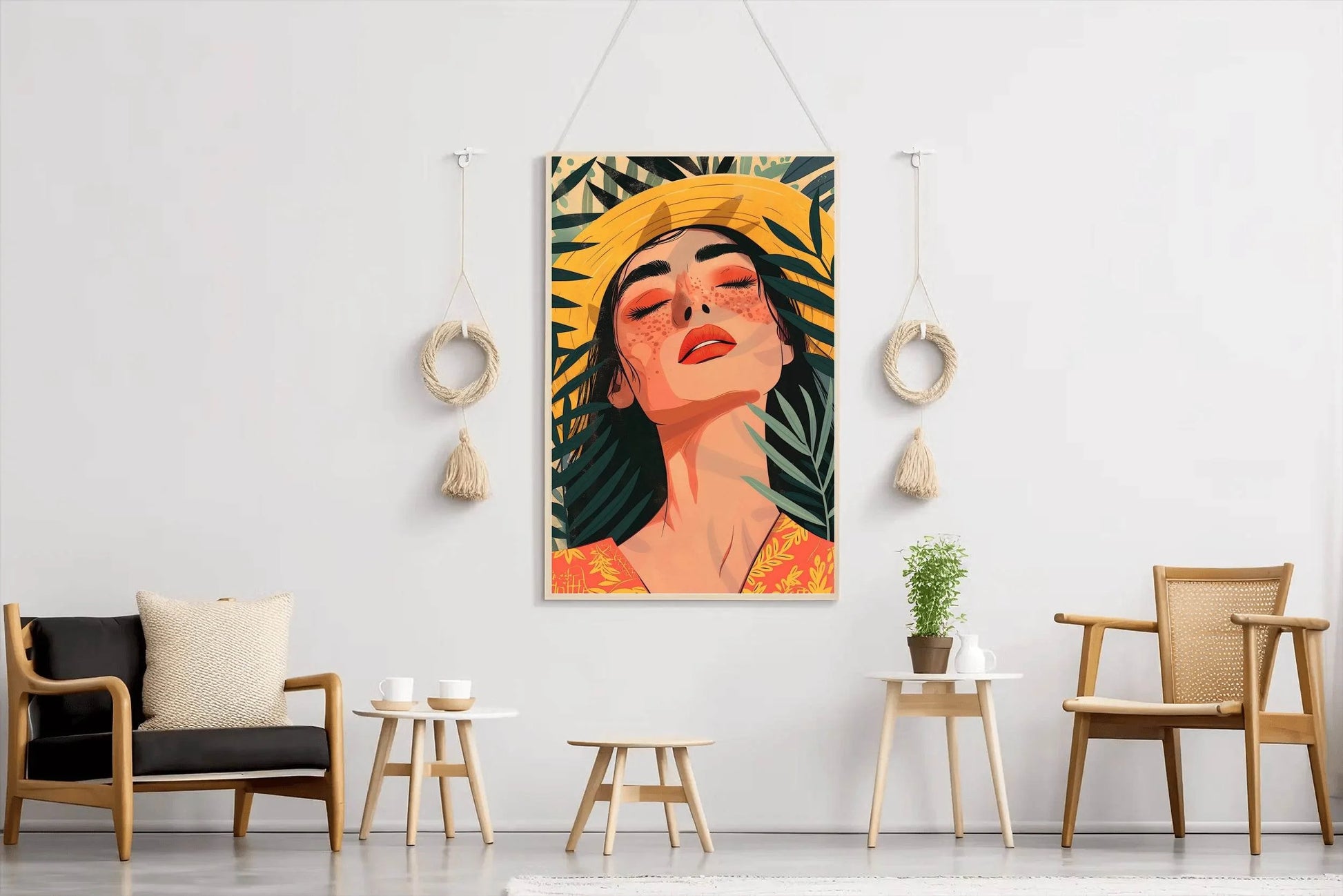 A Stylish Young Woman in the Jungle - beink online art store