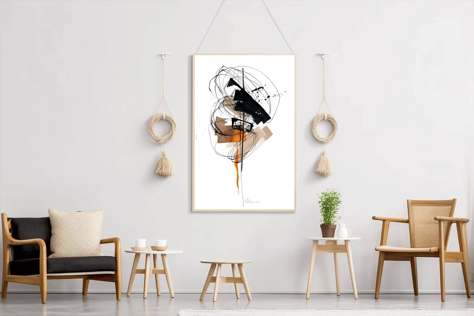 Ink Explosion Face Shape Modern Art - beink online art store