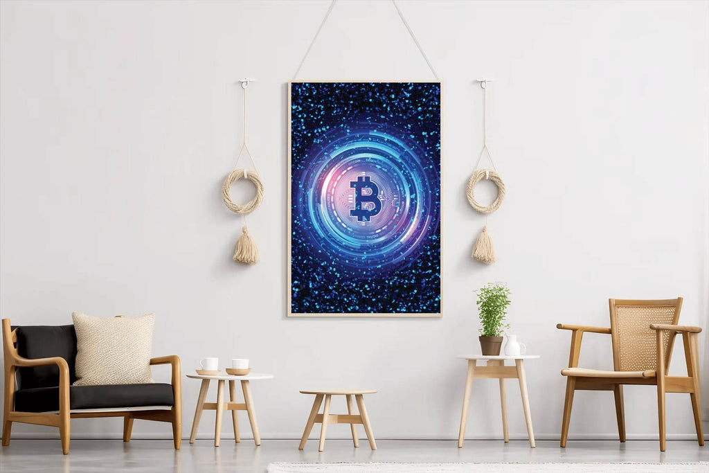 Bitcoin Cryptocurrency Coin Wall Art - beink online art store