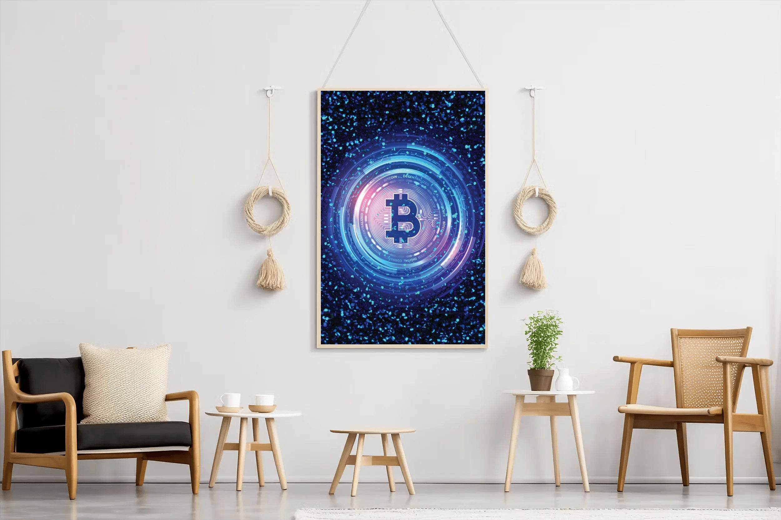 Bitcoin Cryptocurrency Coin Wall Art - beink online art store
