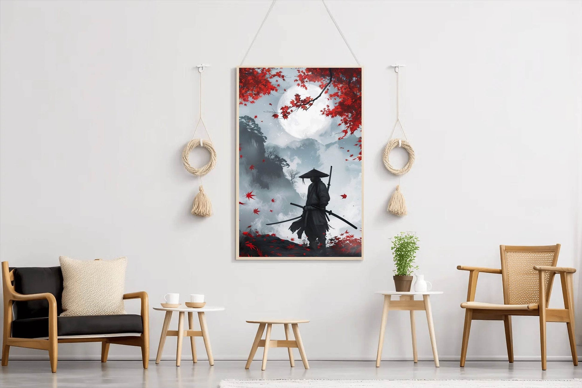 Samurai And Mountain Fuji Wall Art - beink online art store