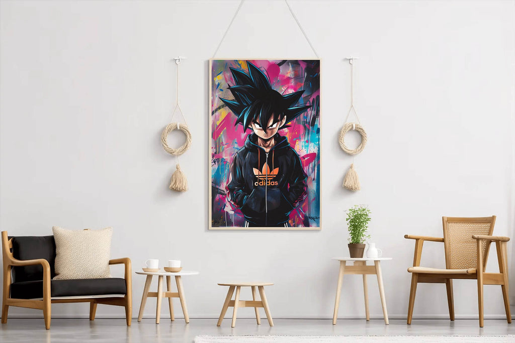 Black Goku Anime Wall Art - beink online art store