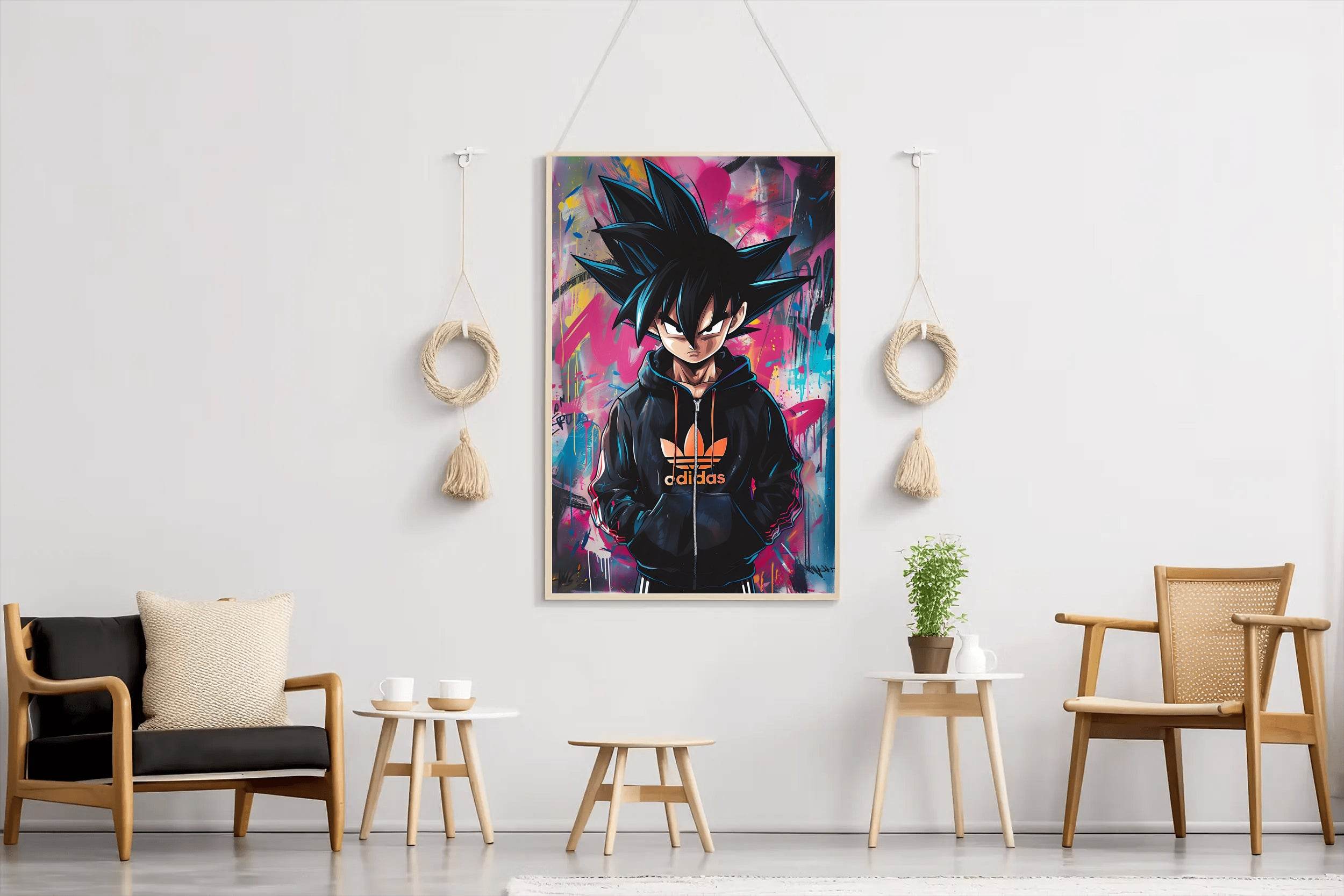 Black Goku Anime Wall Art - beink online art store