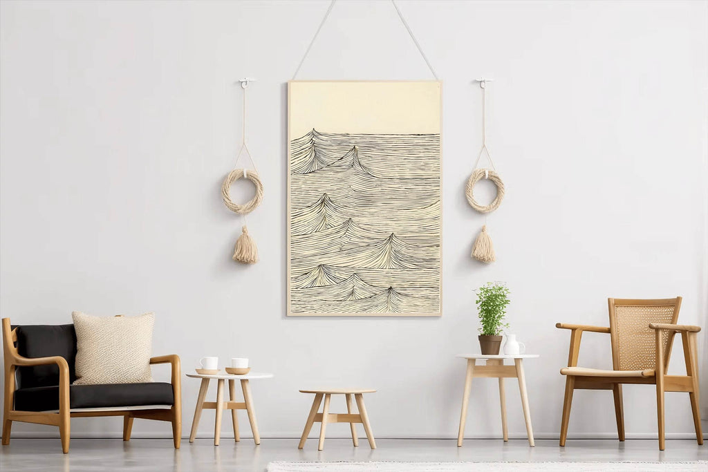 Black and White Sea Modern Wall Art - beink online art store