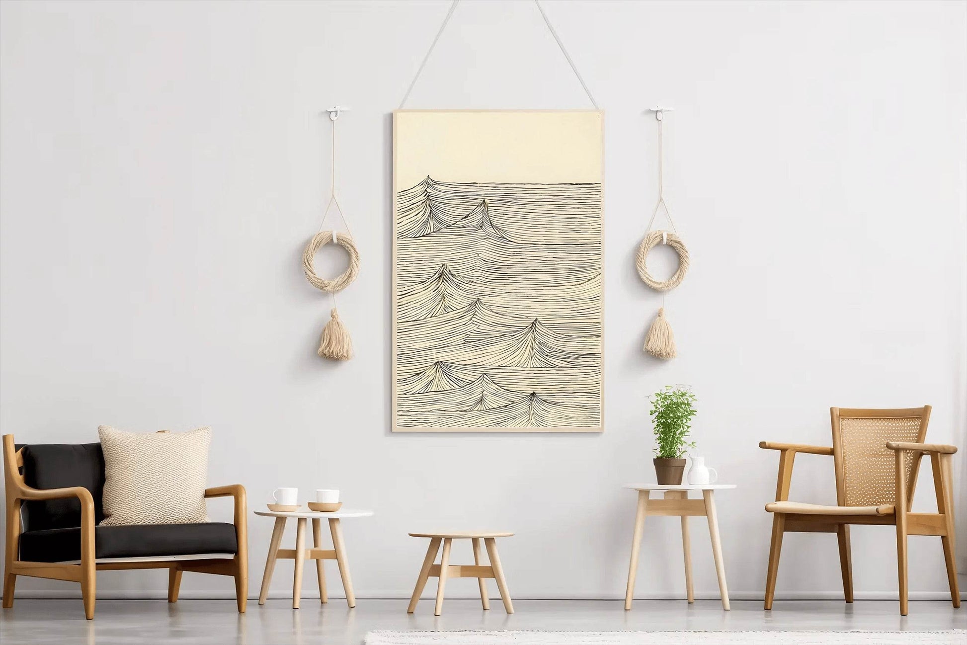 Black and White Sea Modern Wall Art - beink online art store