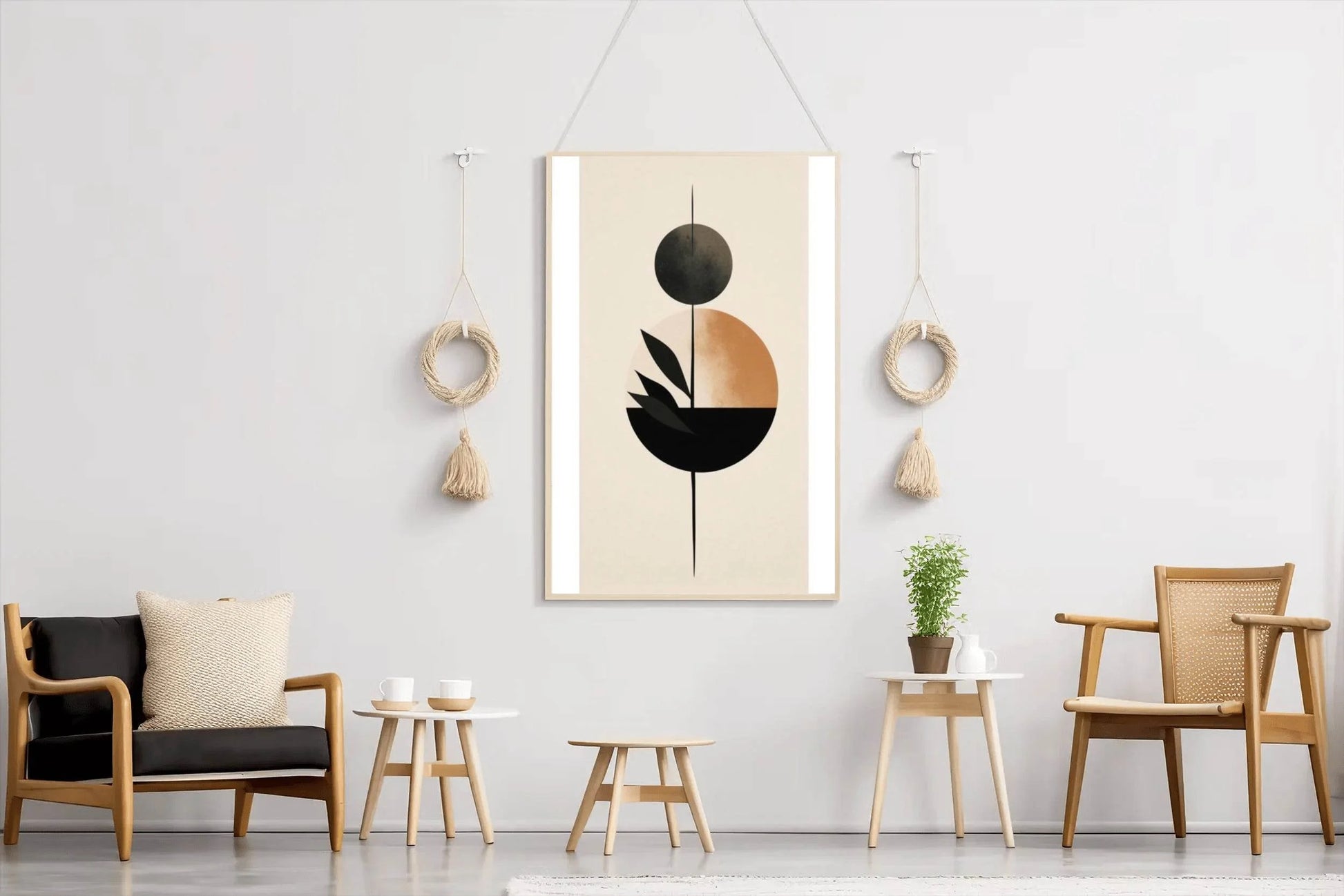 Geometric Circular Shape Abstract Wall Art - beink online art store