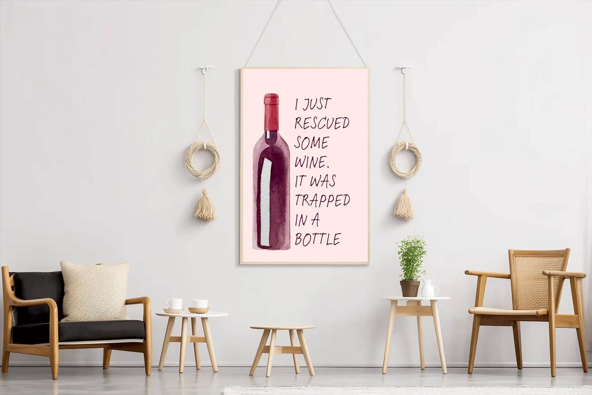 Old Wine Bottle Wall Art - beink online art store