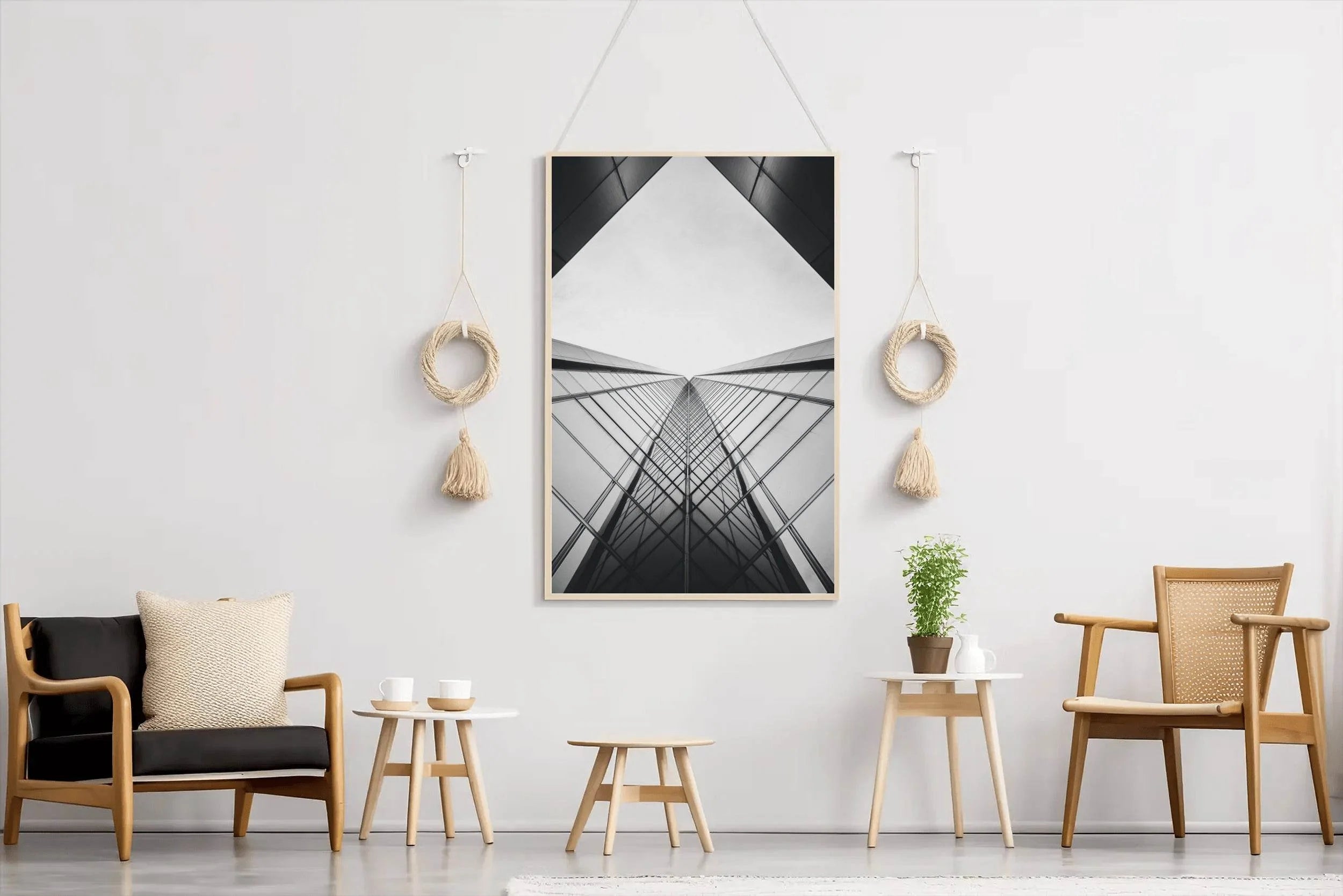 Skyscraper Building Black & White Wall Art - beink online art store