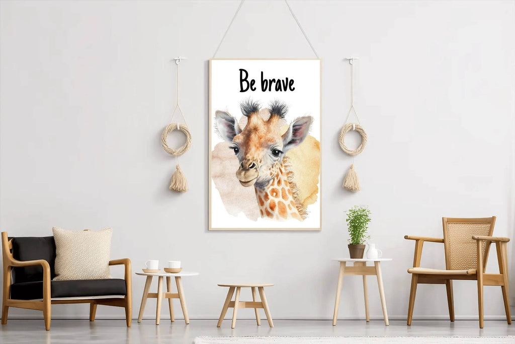 Beautiful Giraffe in Watercolor Style - beink online art store