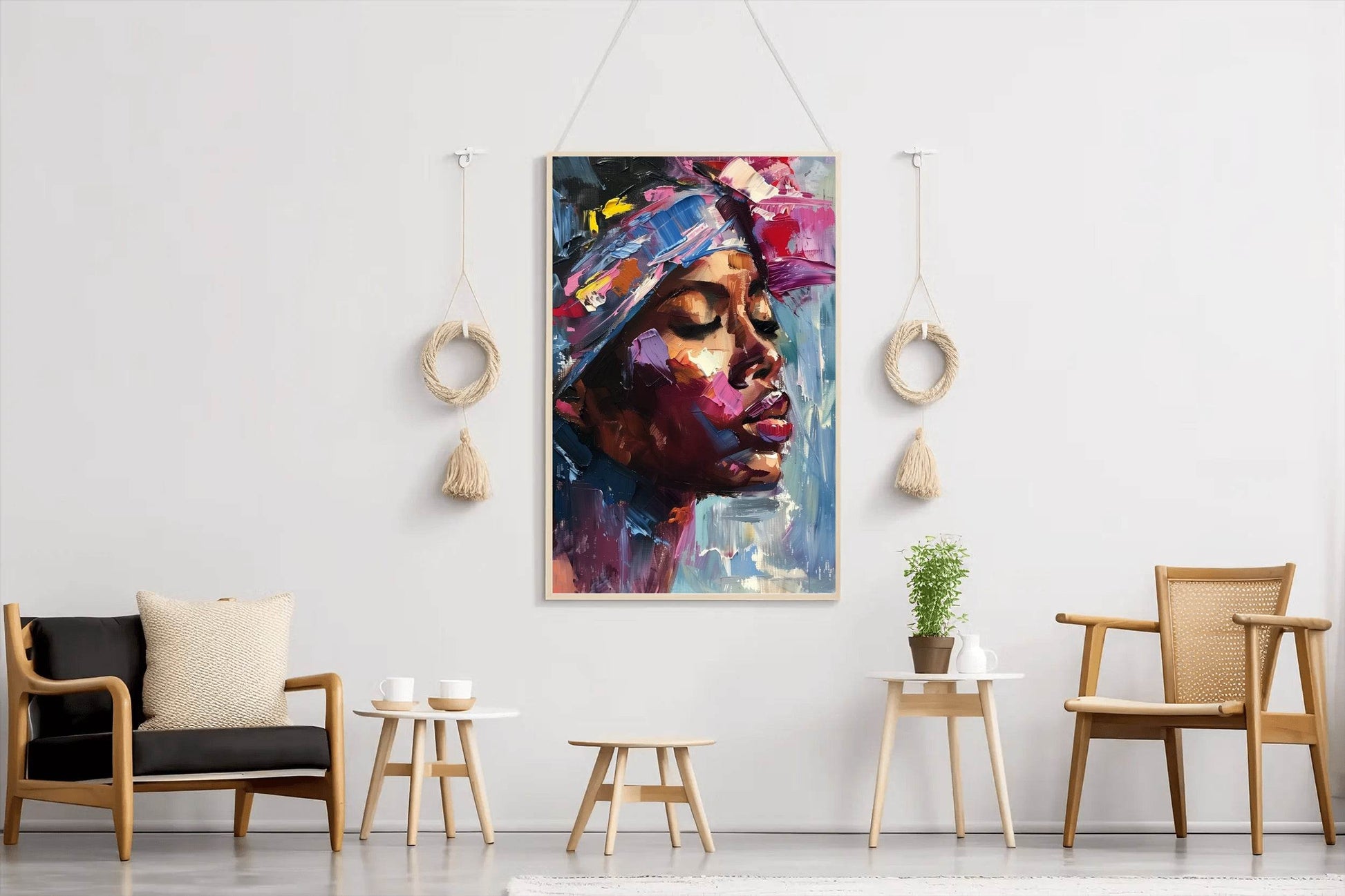 Woman with African Headtie Wall Art - beink online art store