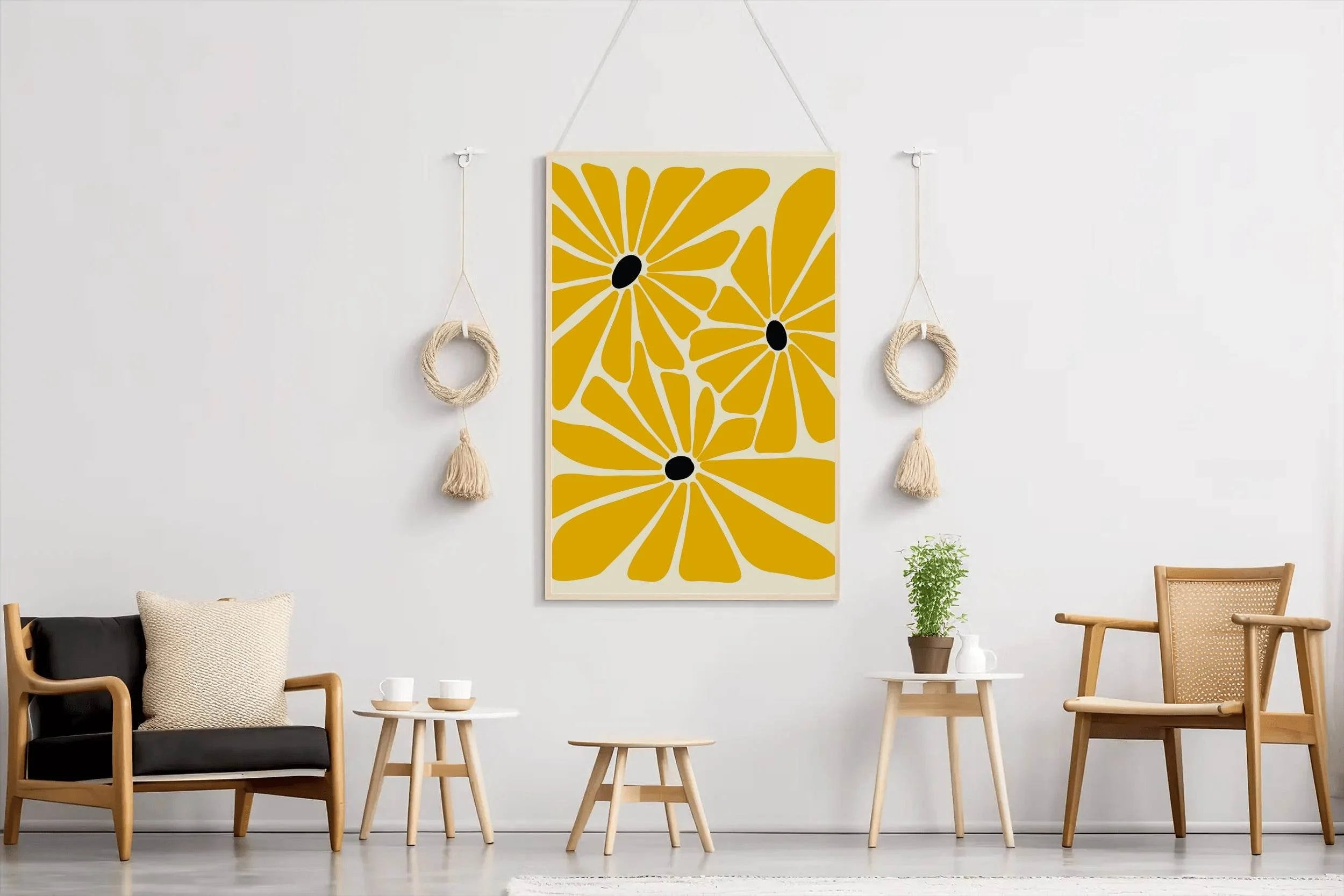 Yellow Mustard Flower Daisies ArtWork - beink online art store