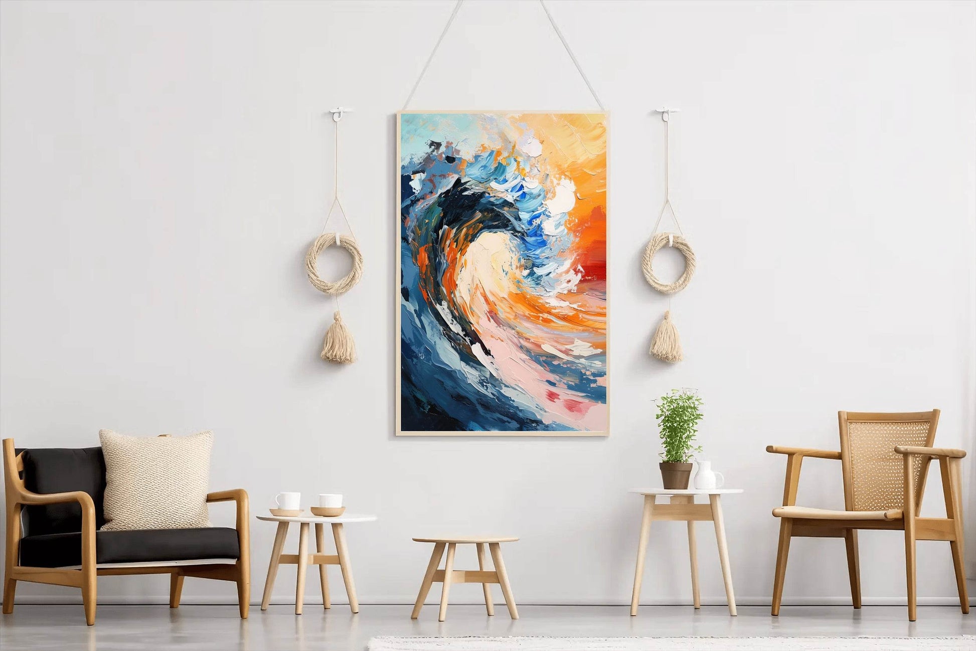 Watercolor Painting of Sea Waves Wall Art - beink online art store