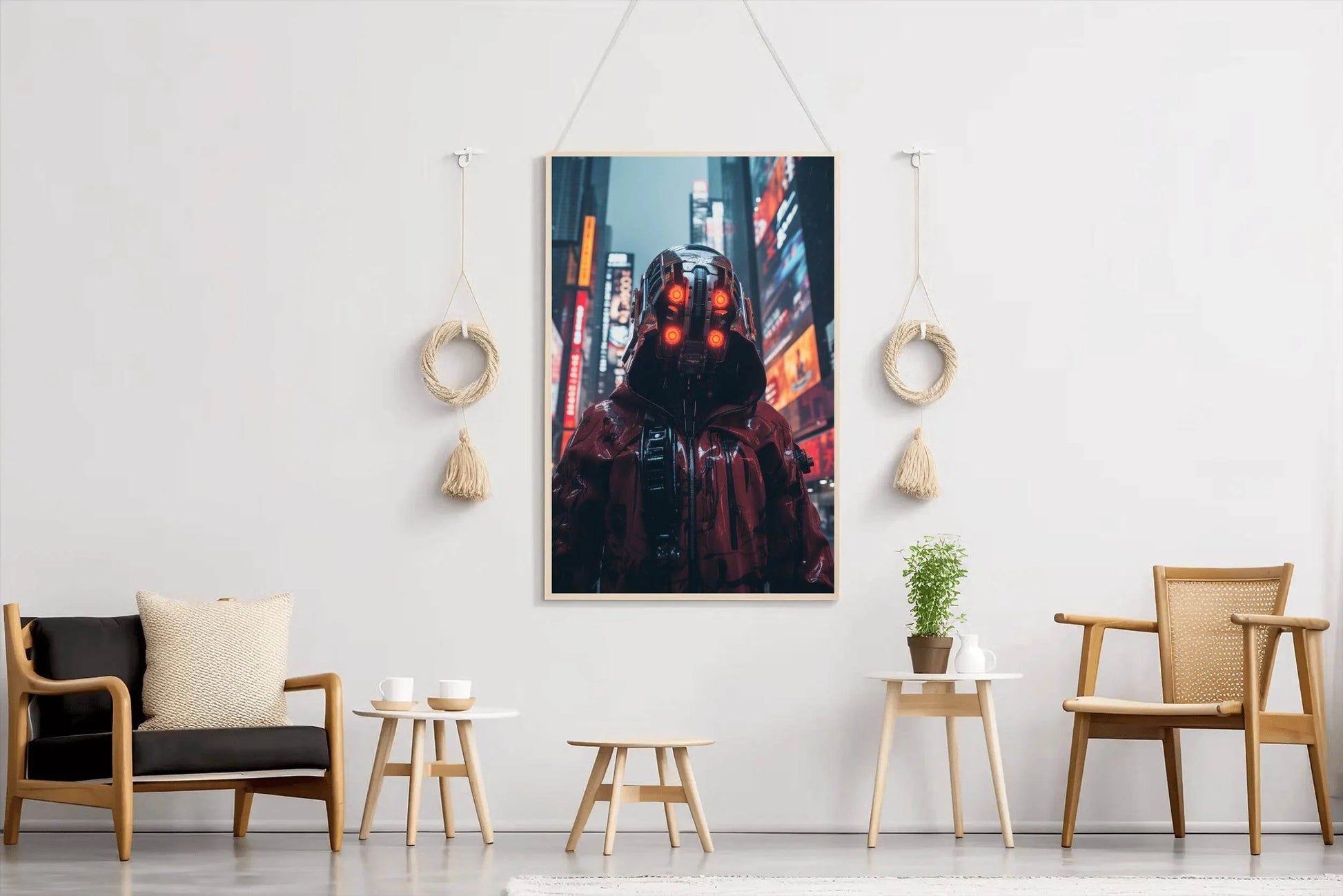 Cyberpunk Warrior Robot Wall Art - beink online art store