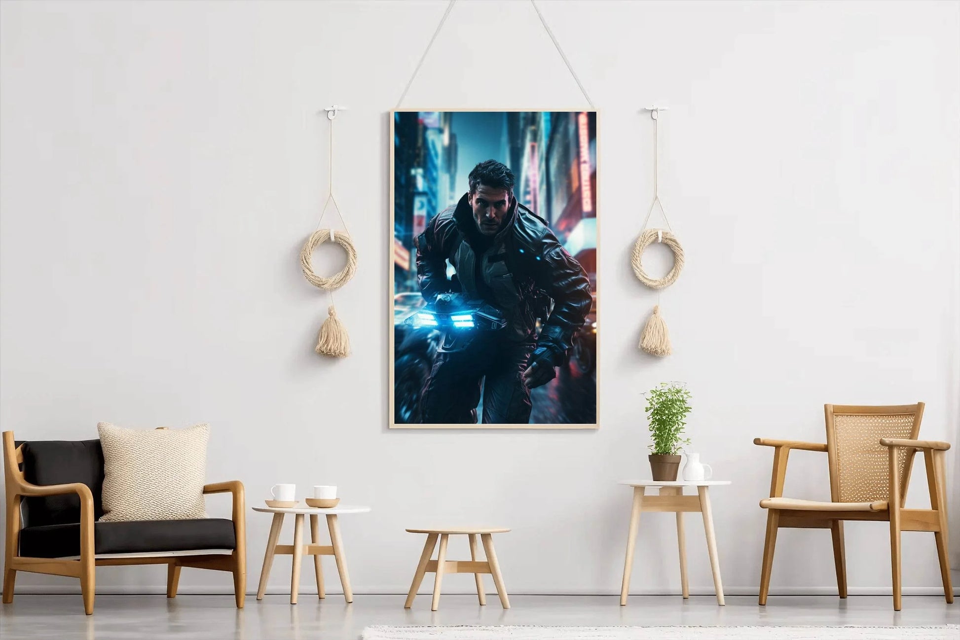 Cyberpunk Man Warrior Wall Art - beink online art store
