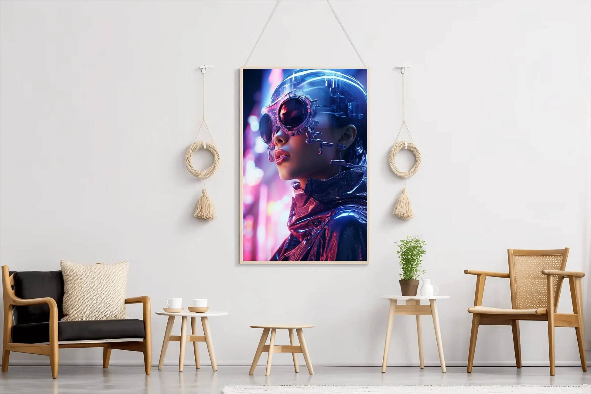 Girl With Space Helmet Wall Art - beink online art store