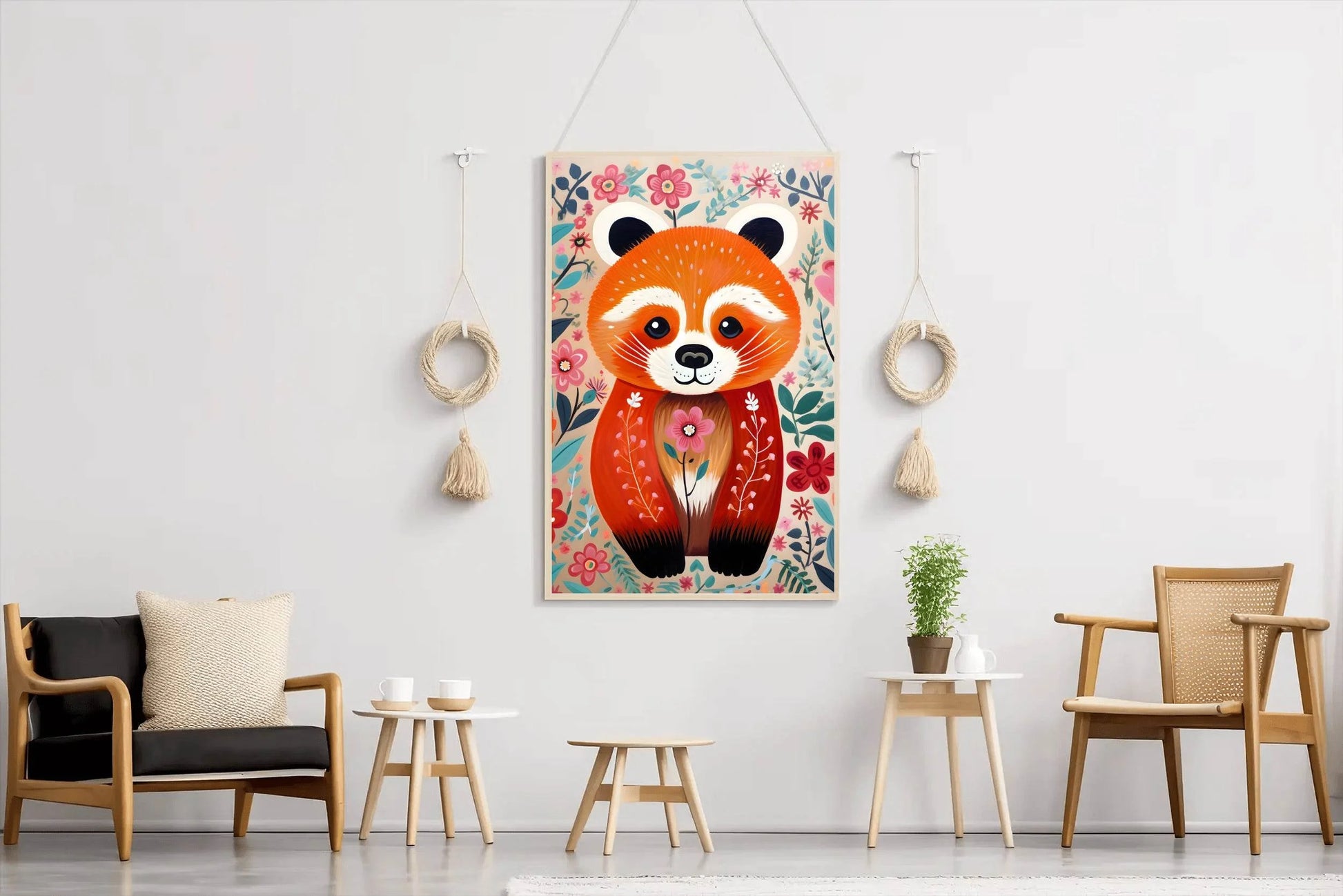 Cartoonish Red Panda Wall Art - beink online art store