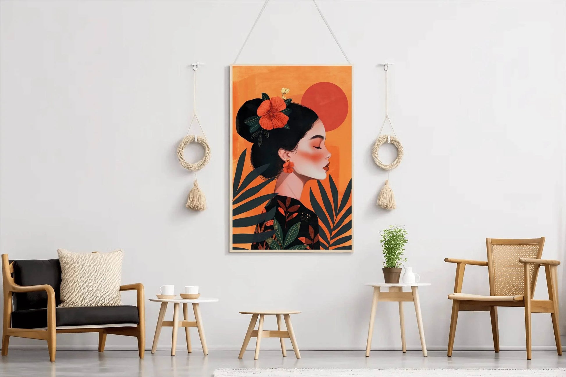 Anime Woman in The Sunset Wall Art - beink online art store