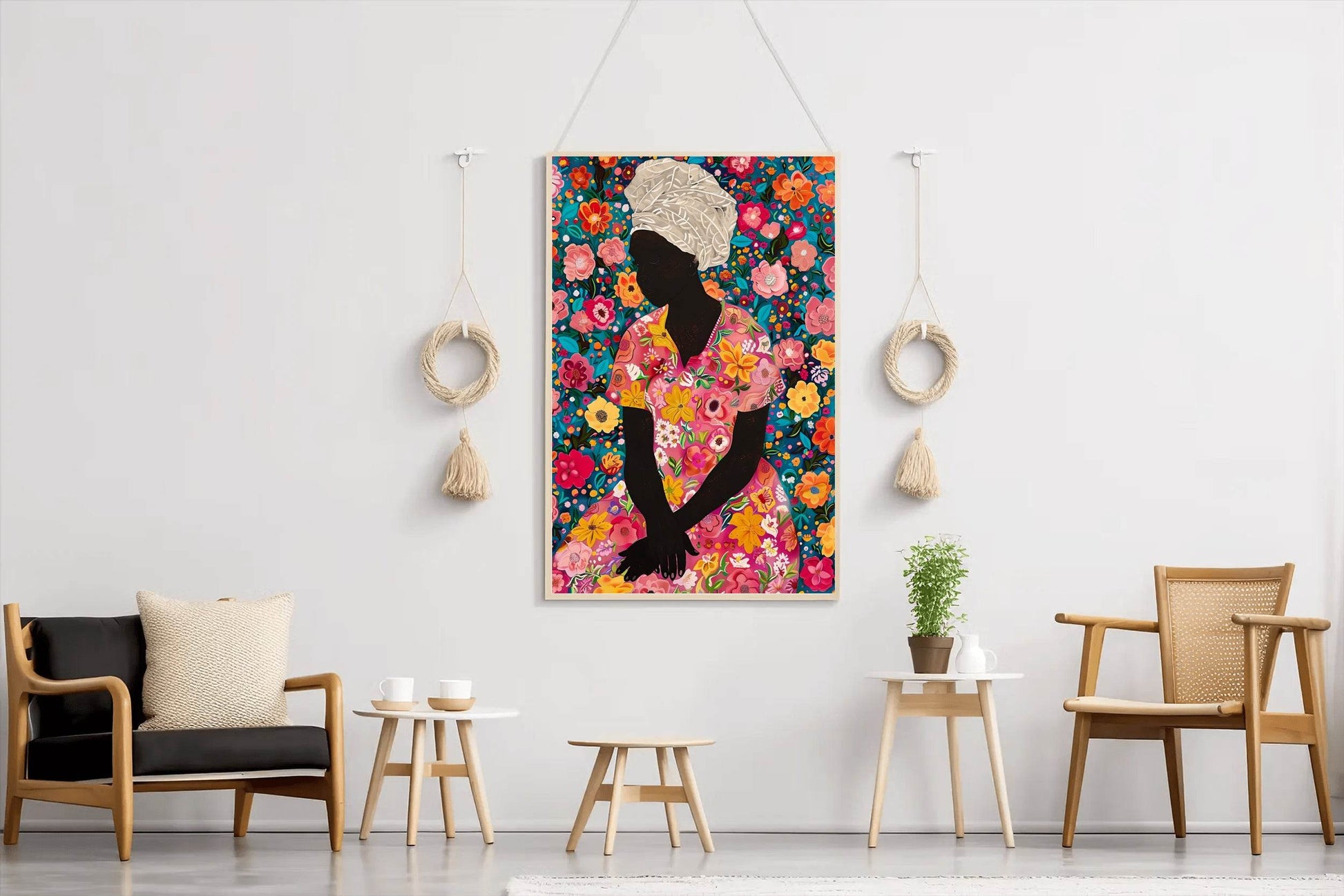 Lady of flower Wall Art - beink online art store