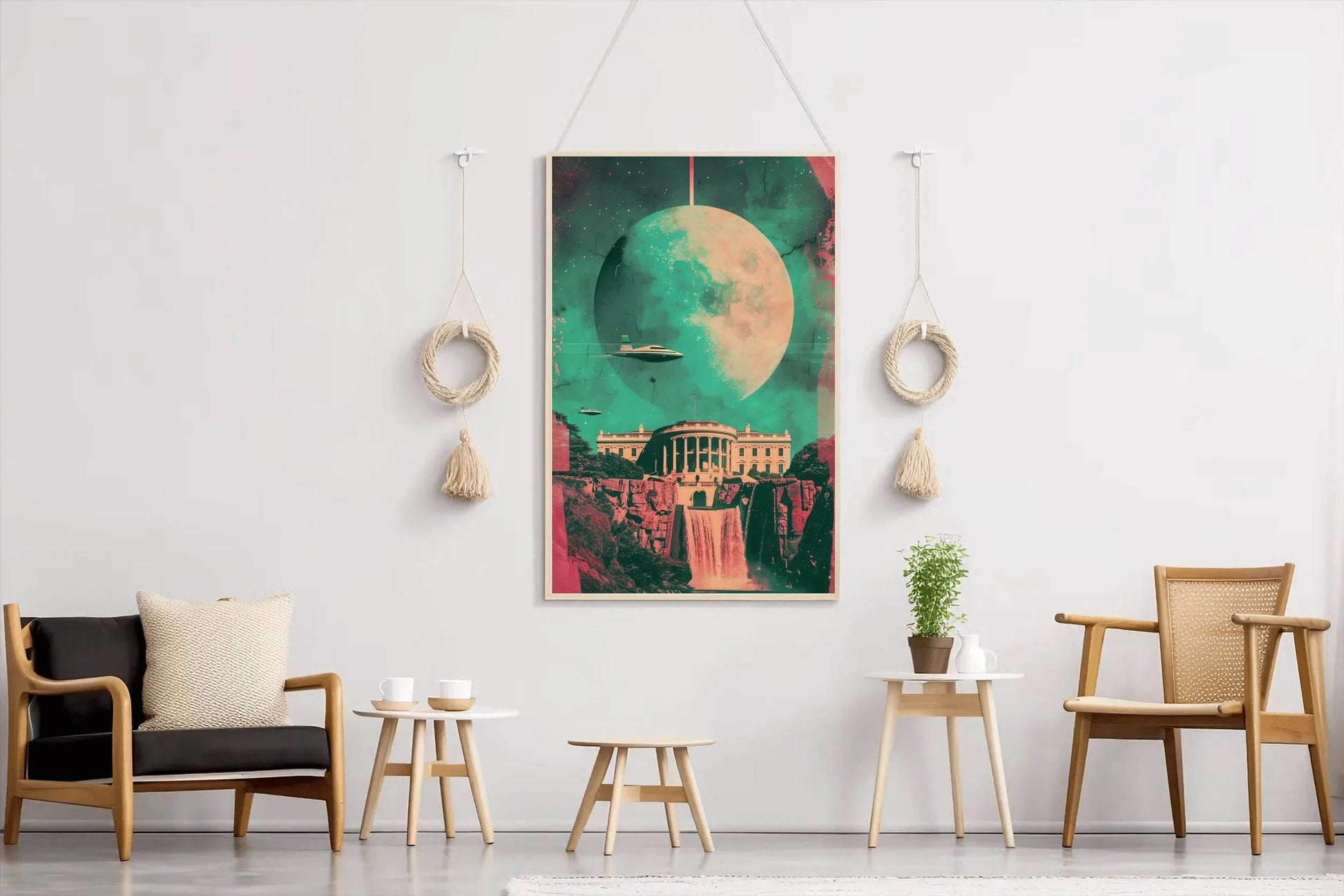 White House Photo With Space Background Wall Art - beink online art store