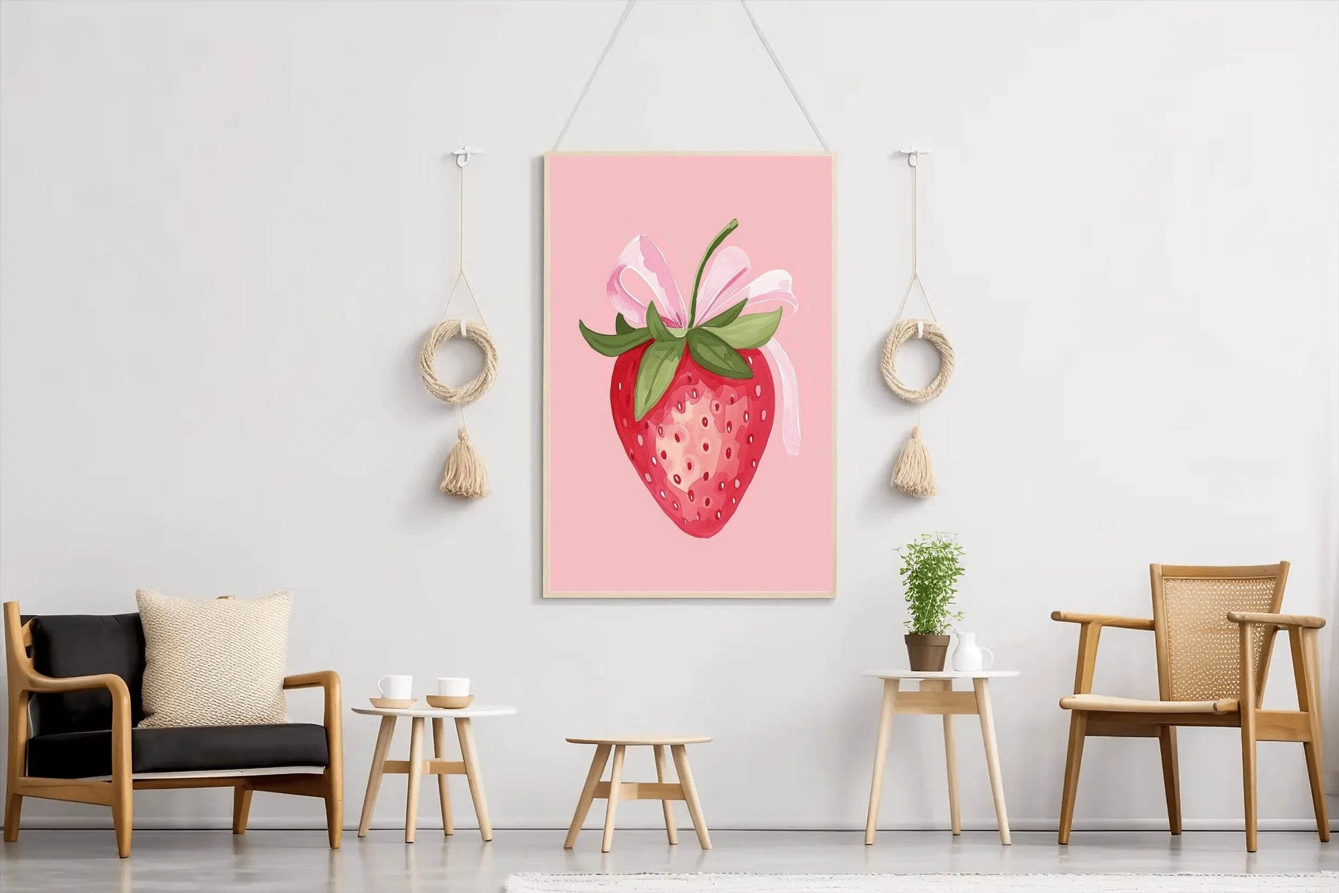 Watercolor Illustration of Ripe Red Strawberry Digital Art - beink online art store