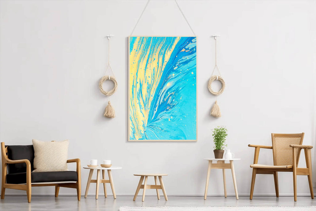 Water Waves Abstract Wall Art - beink online art store