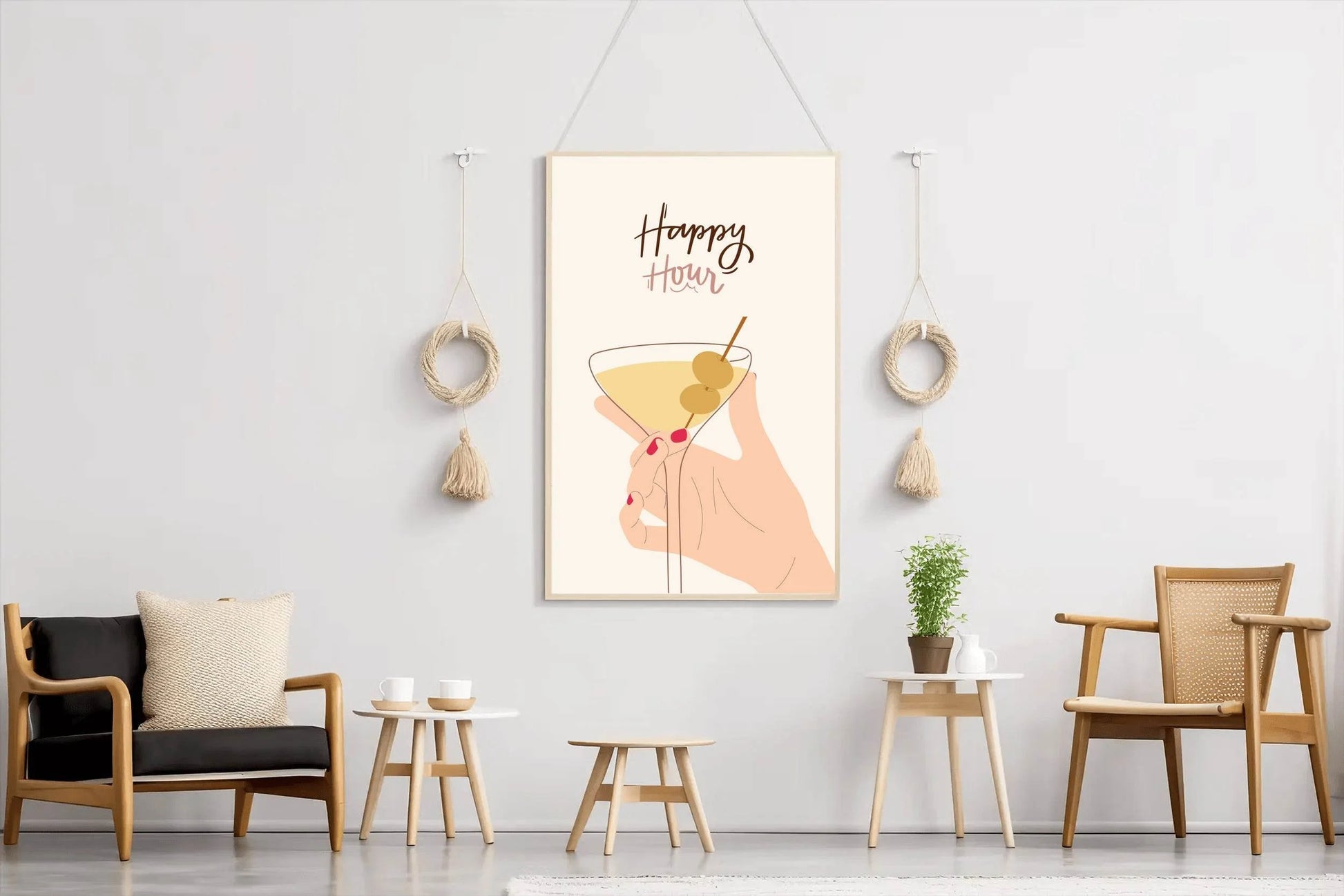 Cocktail Glass With Olives Wall Art - beink online art store