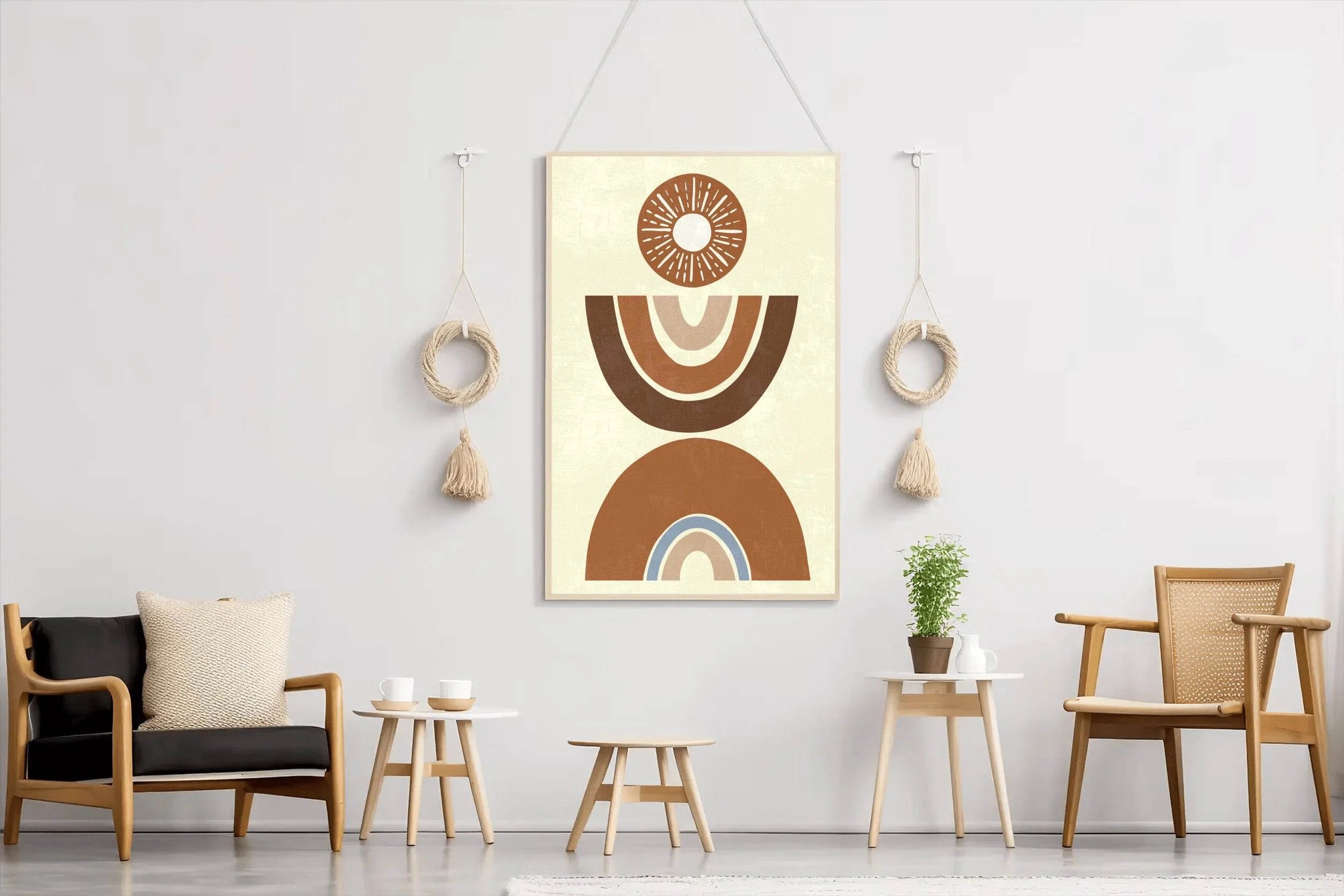 Abstract Composition of Stacked Arches ArtWork - beink online art store