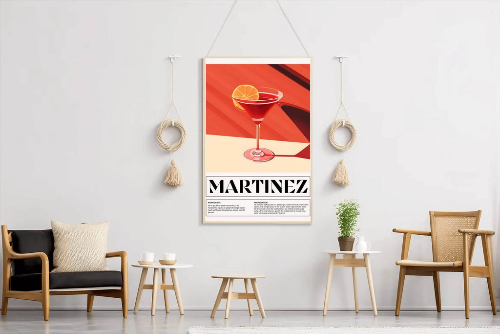 Red Martinez cocktail Wall Art - beink online art store