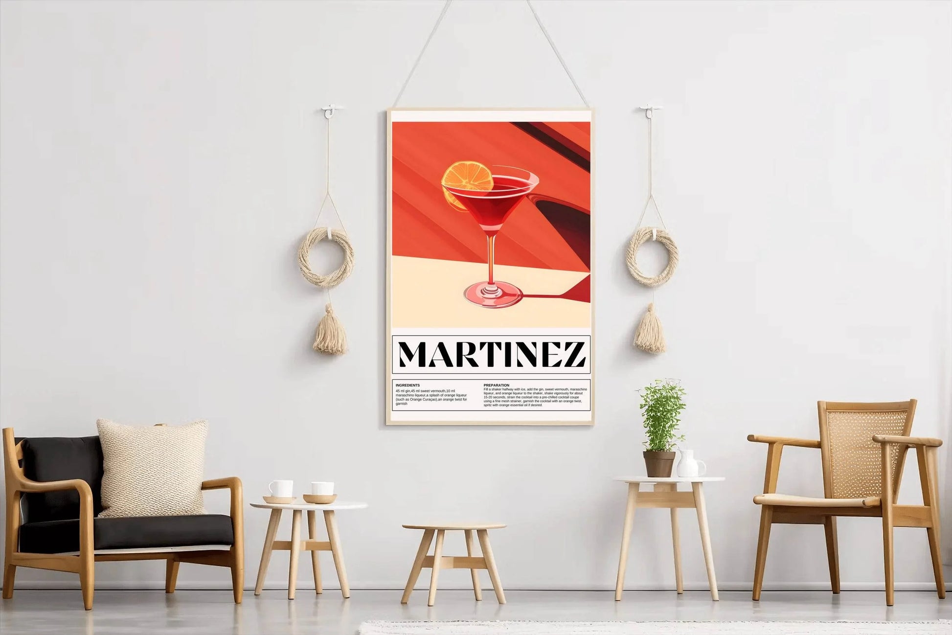 Red Martinez cocktail Wall Art - beink online art store