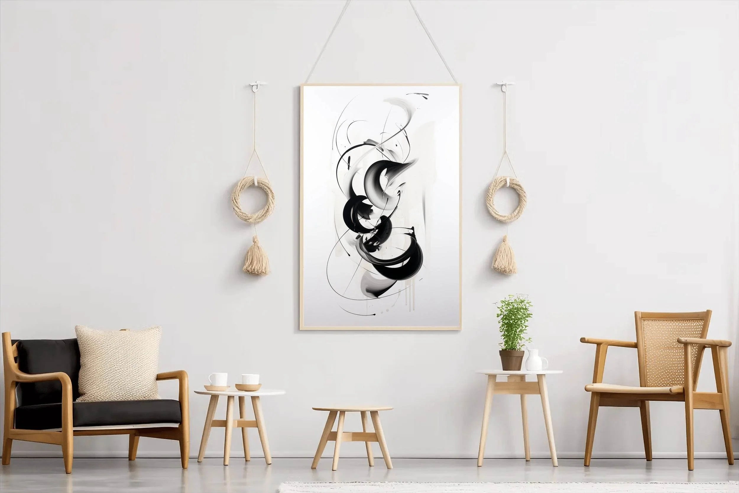 Black and White Abstract Wall Art - beink online art store