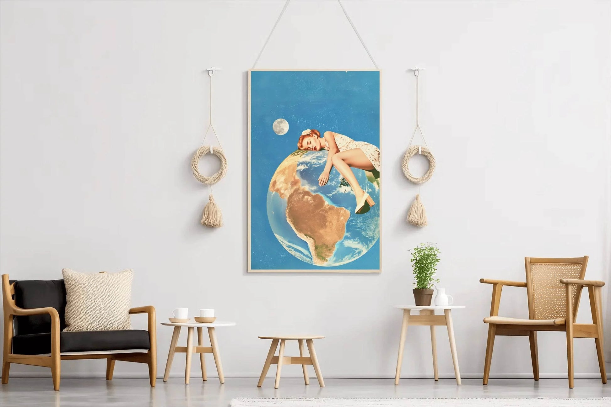 Earth in The Arms Of a Woman Wall Art - beink online art store