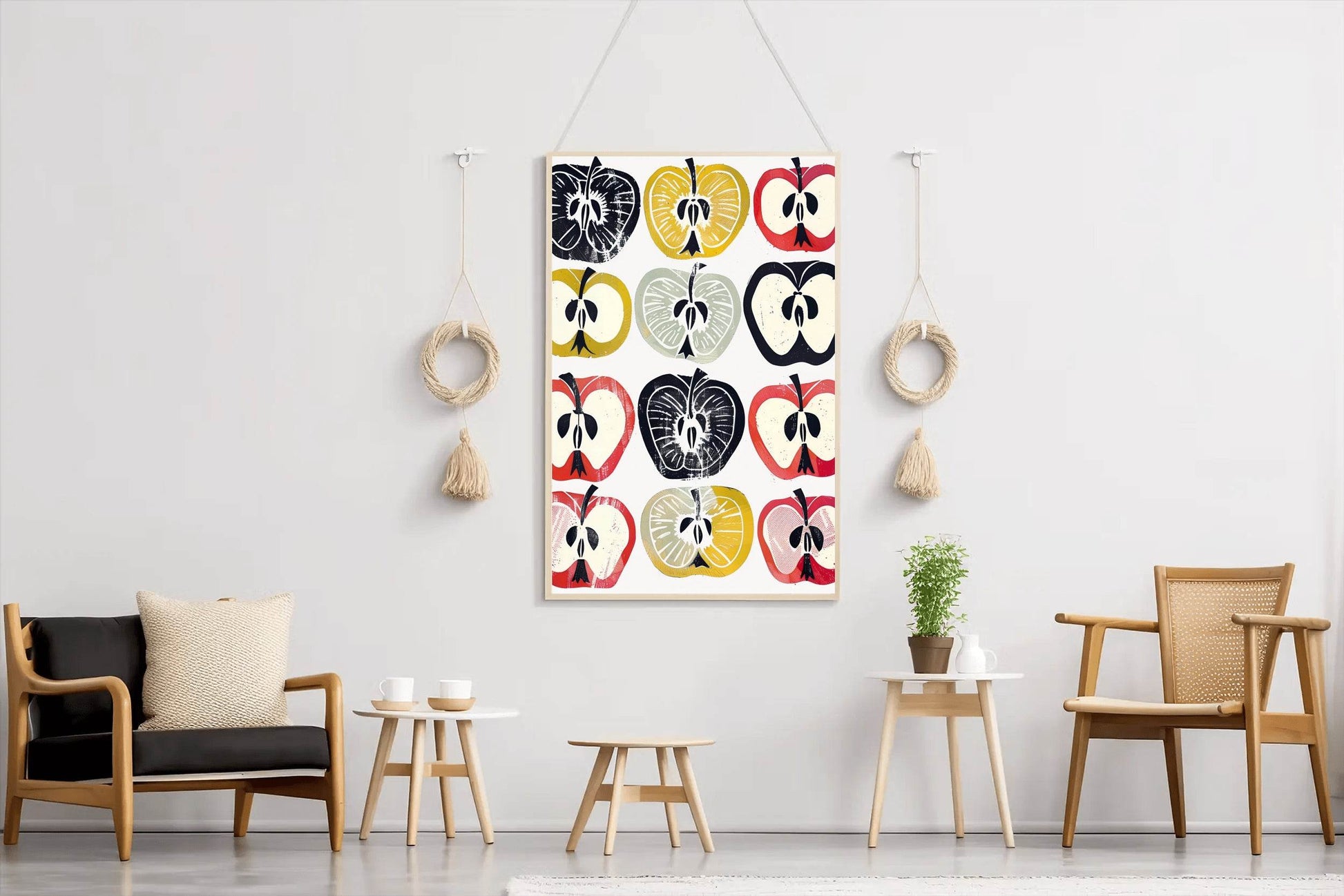 Colorful Apple Cross-Sections Wall Art - beink online art store