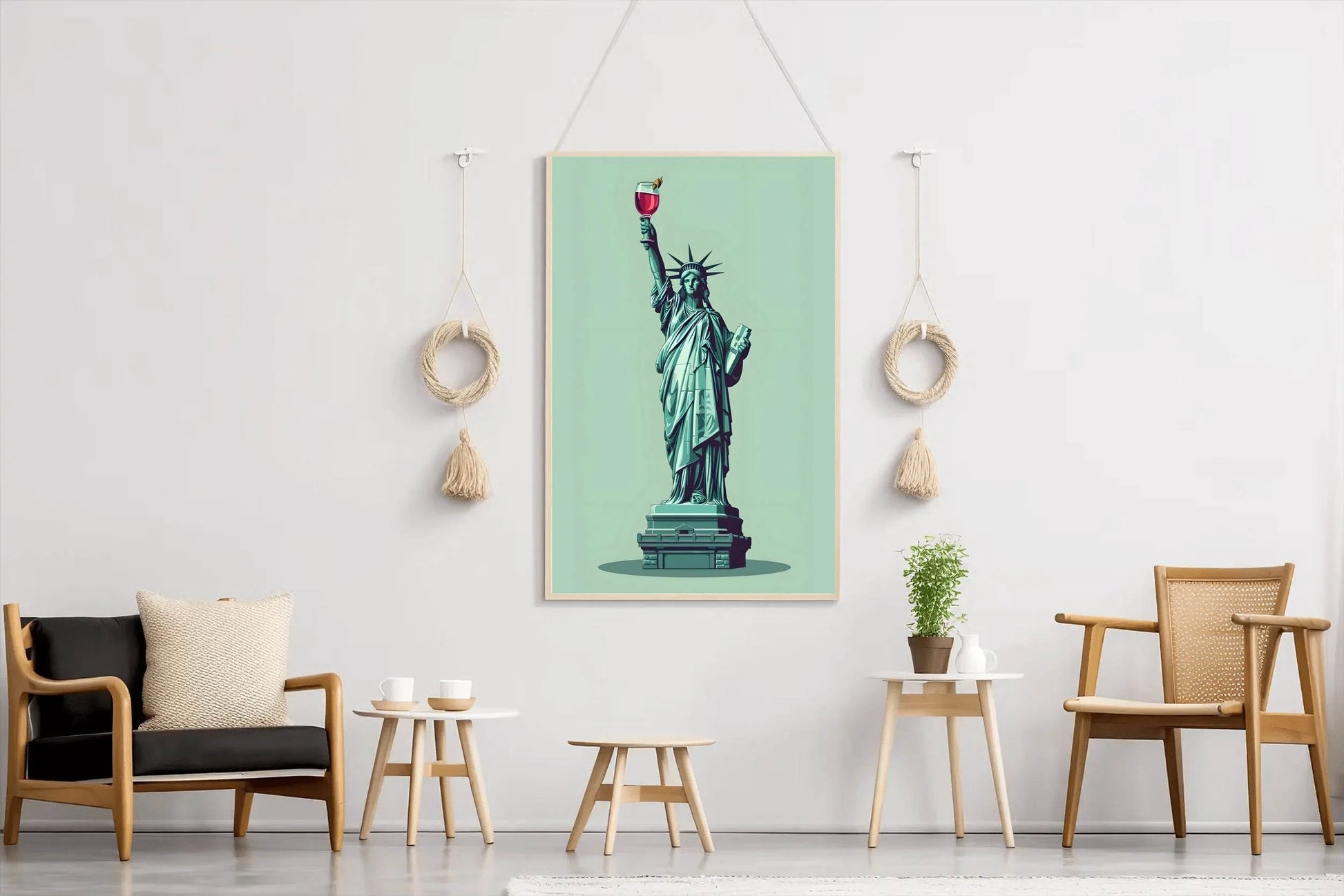 Statue of Liberty Holding Wine Wall Art - beink online art store