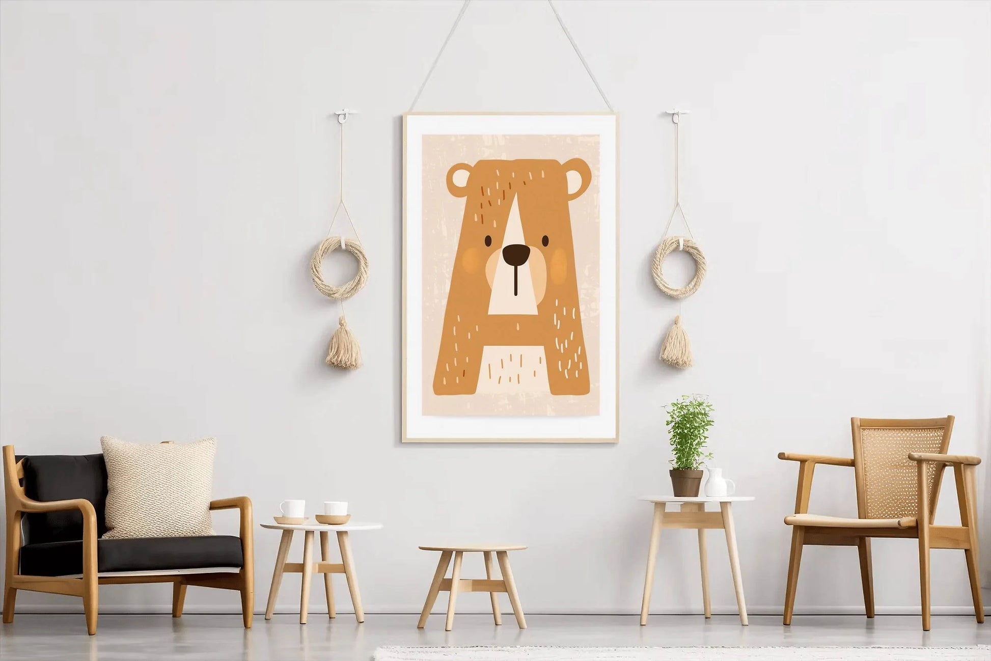 Alphabetical Shape of Cartoon Bear - beink online art store