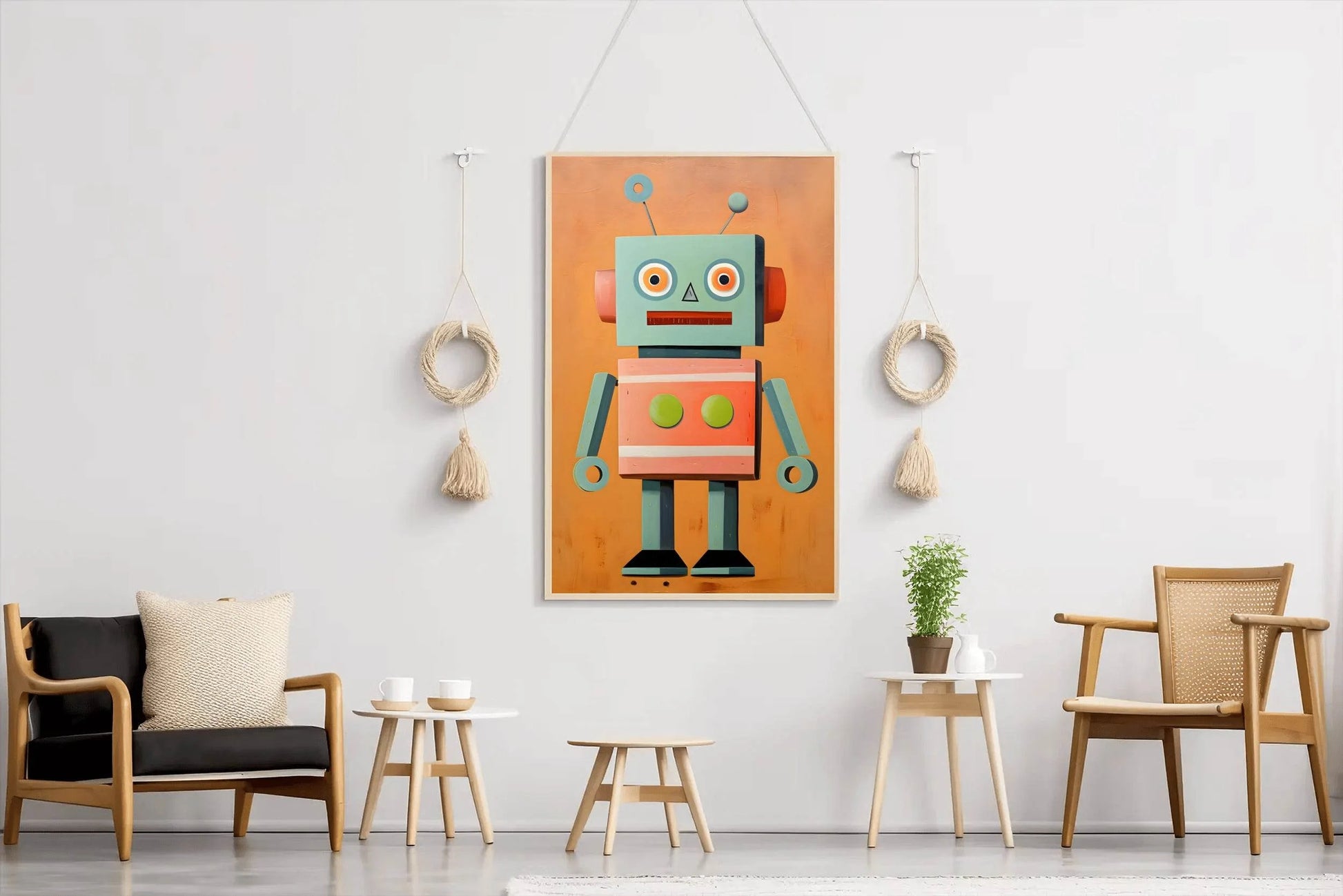 Vintage Toy Robot Kids Wall Art - beink online art store