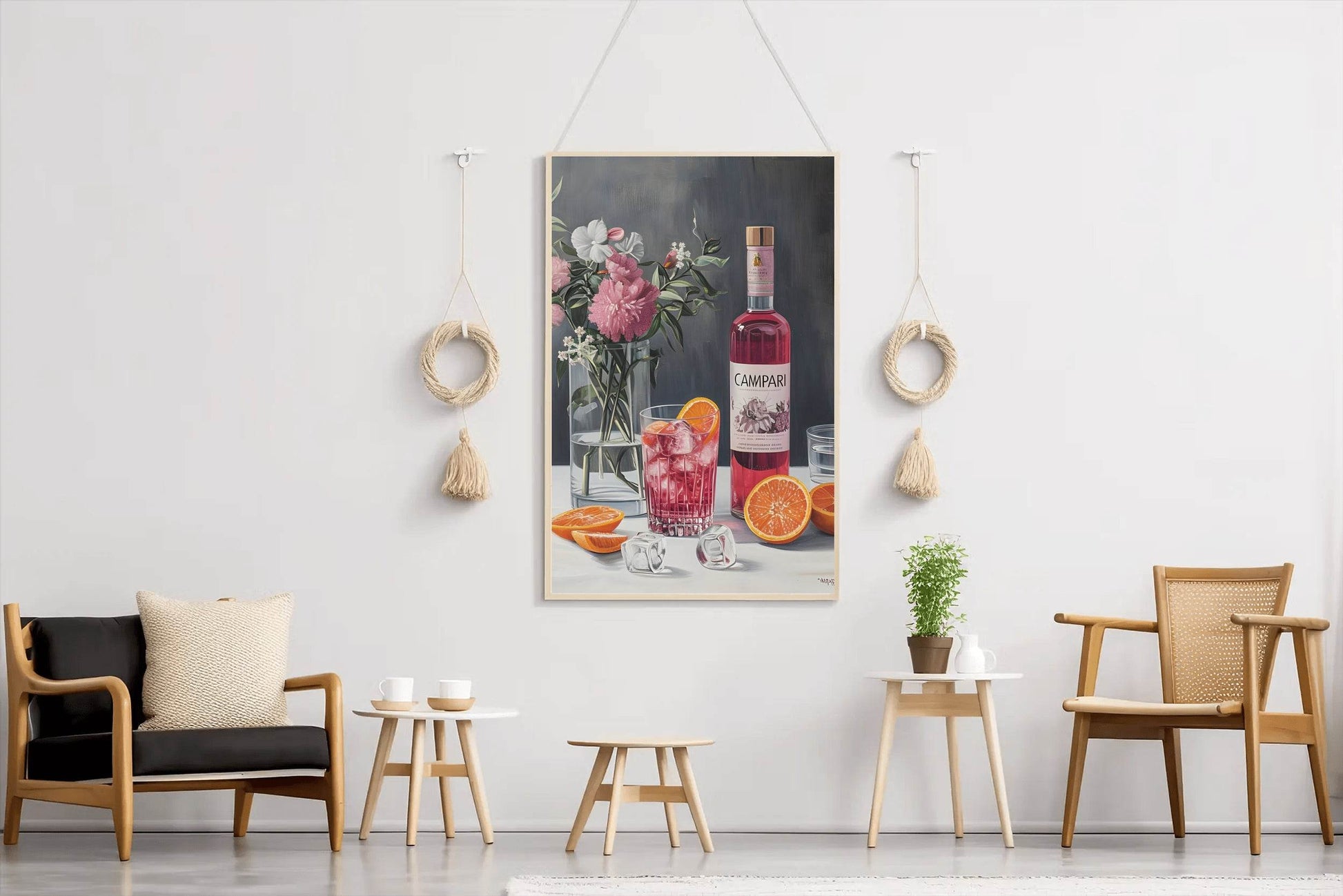 Red Campari Cocktail Wall Art - beink online art store