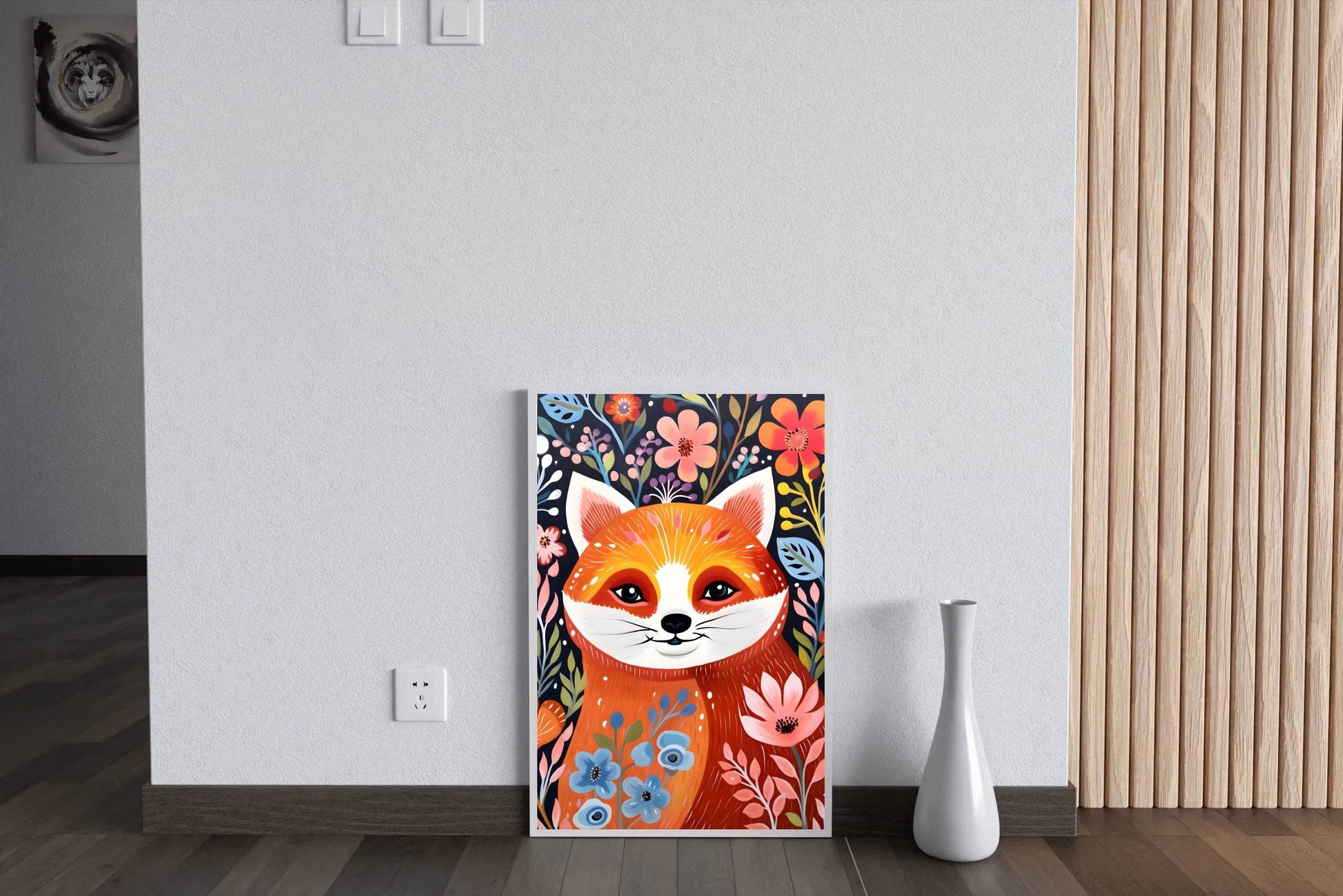 Colorful Painting of Smiling Fox - beink online art store