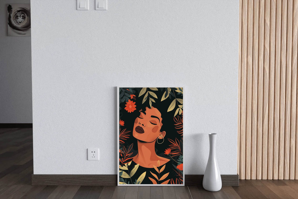 Woman Among Olive Leaves Wall Art - beink online art store